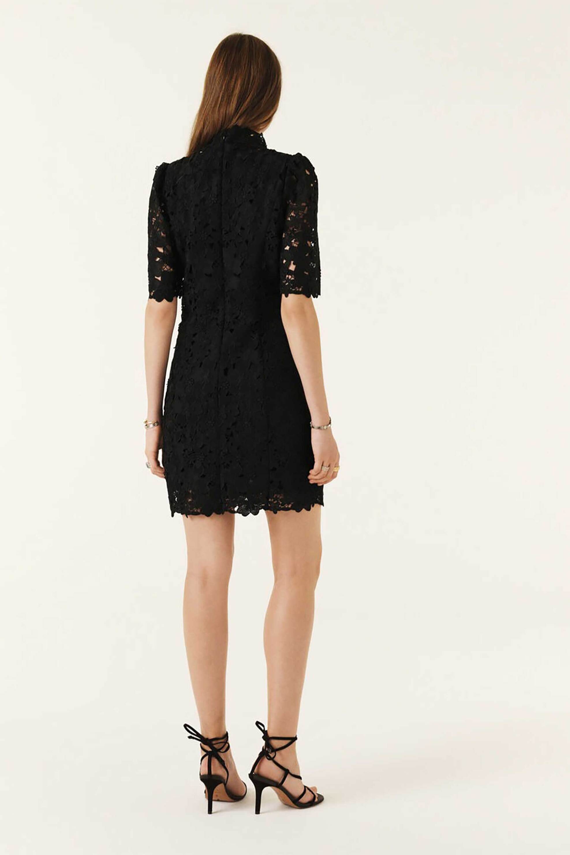 ba&sh γυναικείο mini φόρεμα δαντέλα - 1H24PAVE Μαύρο φωτογραφία