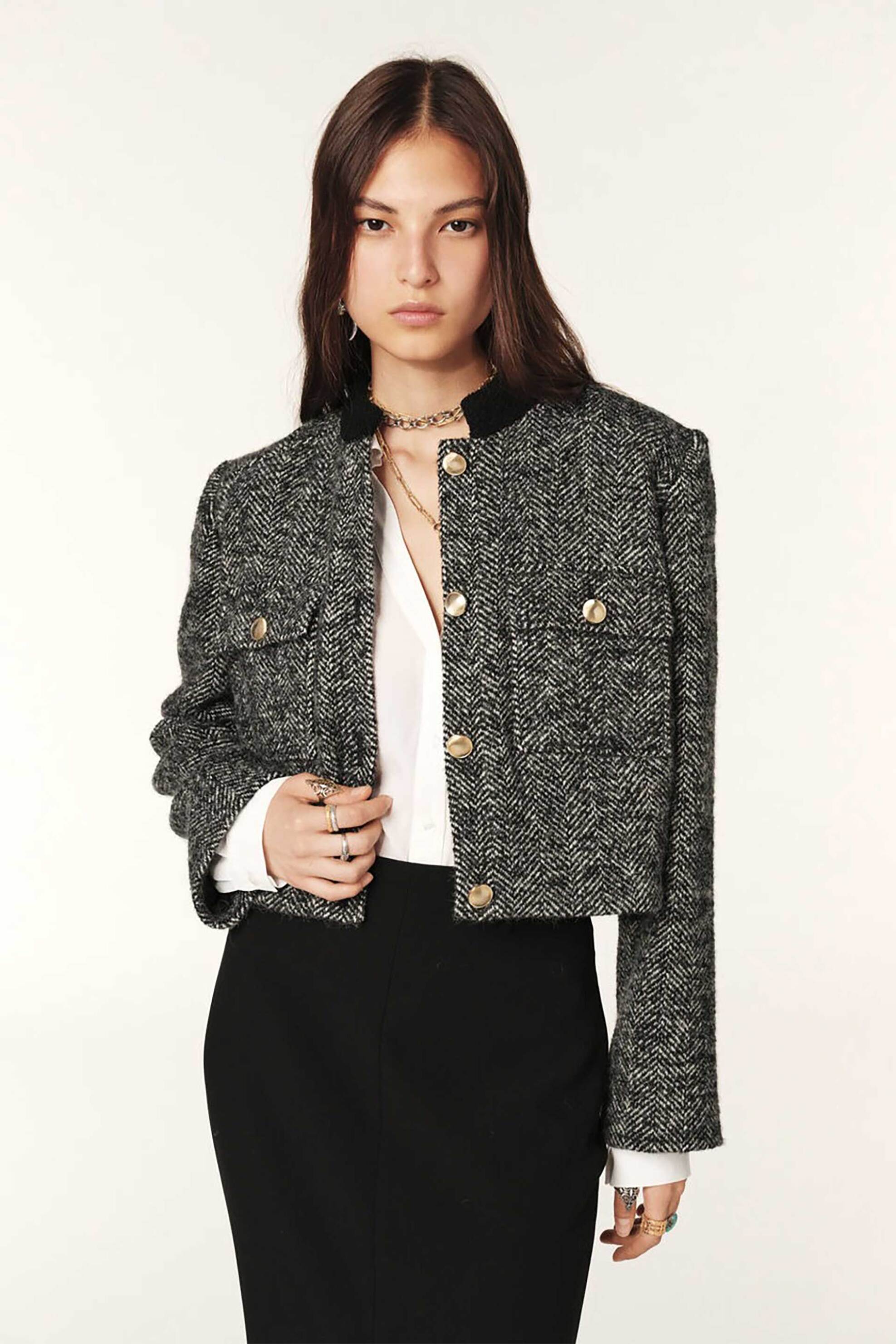 ba&sh γυναικείο boxy jacket "Talya" - 1H24TALY Μαύρο φωτογραφία