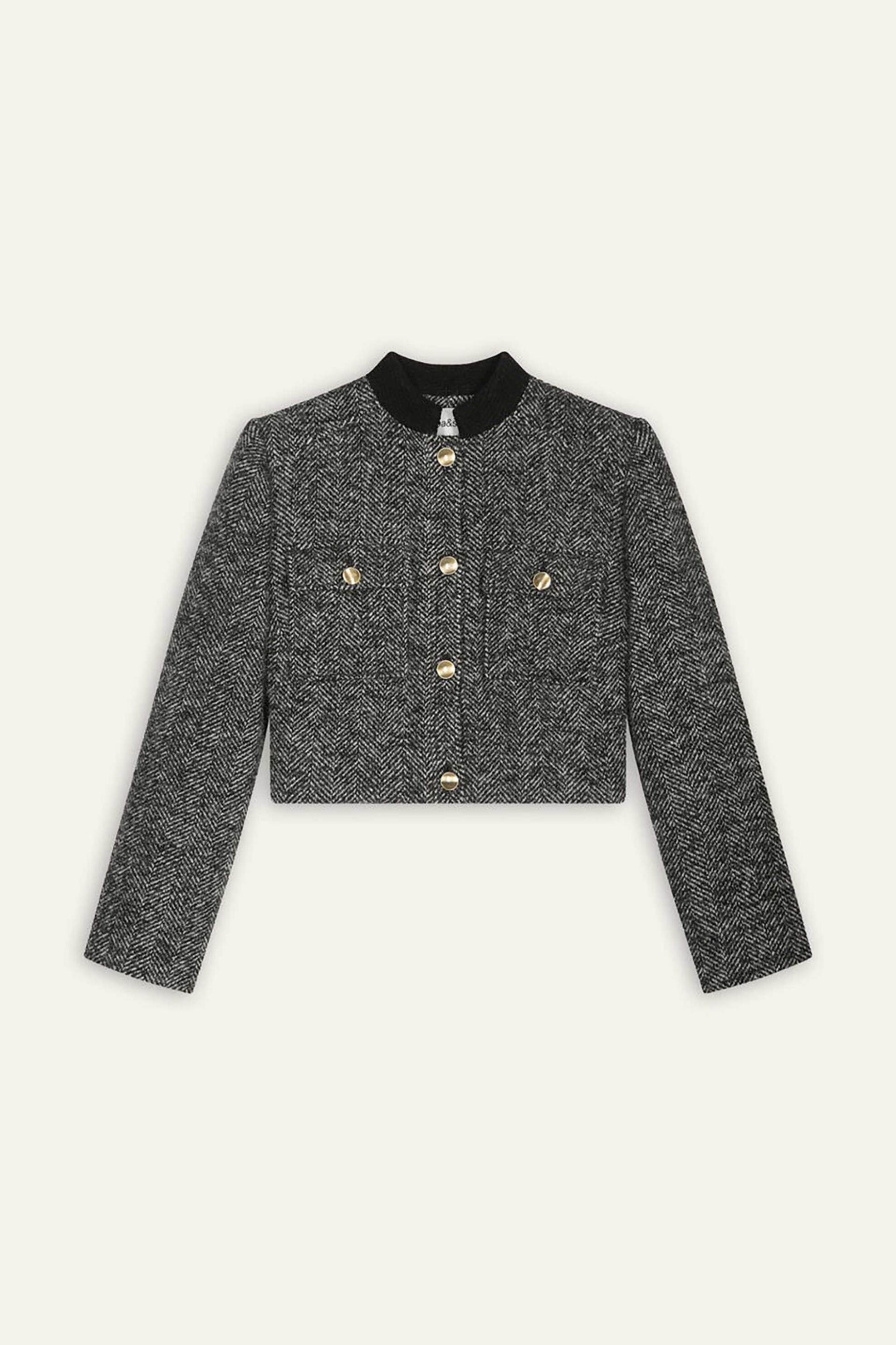 ba&sh γυναικείο boxy jacket "Talya" - 1H24TALY Μαύρο φωτογραφία