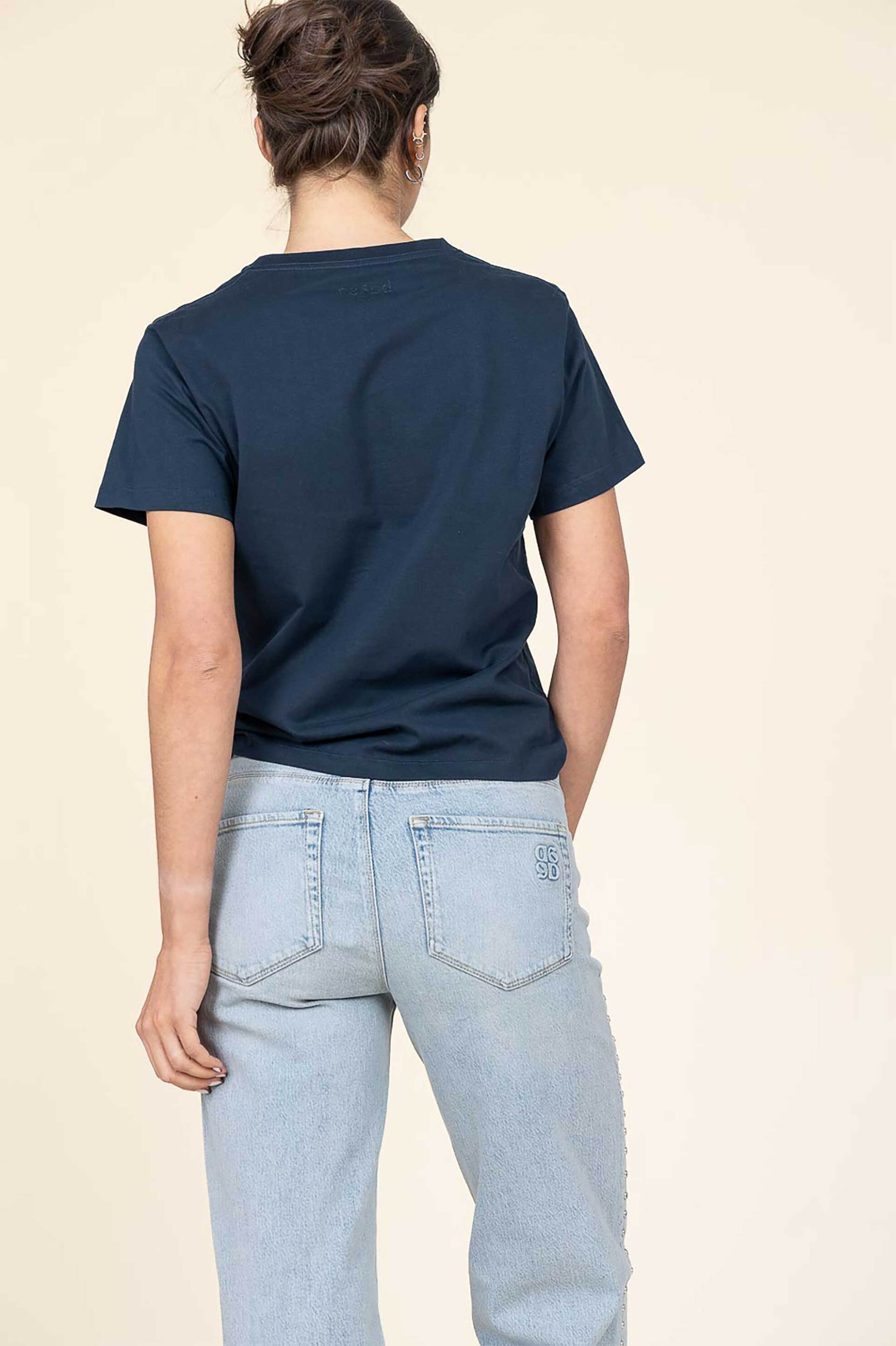 BA&SH ba&sh γυναικείο T-shirt με letter print "Ioni" - 1E25IONI Μπλε - 3