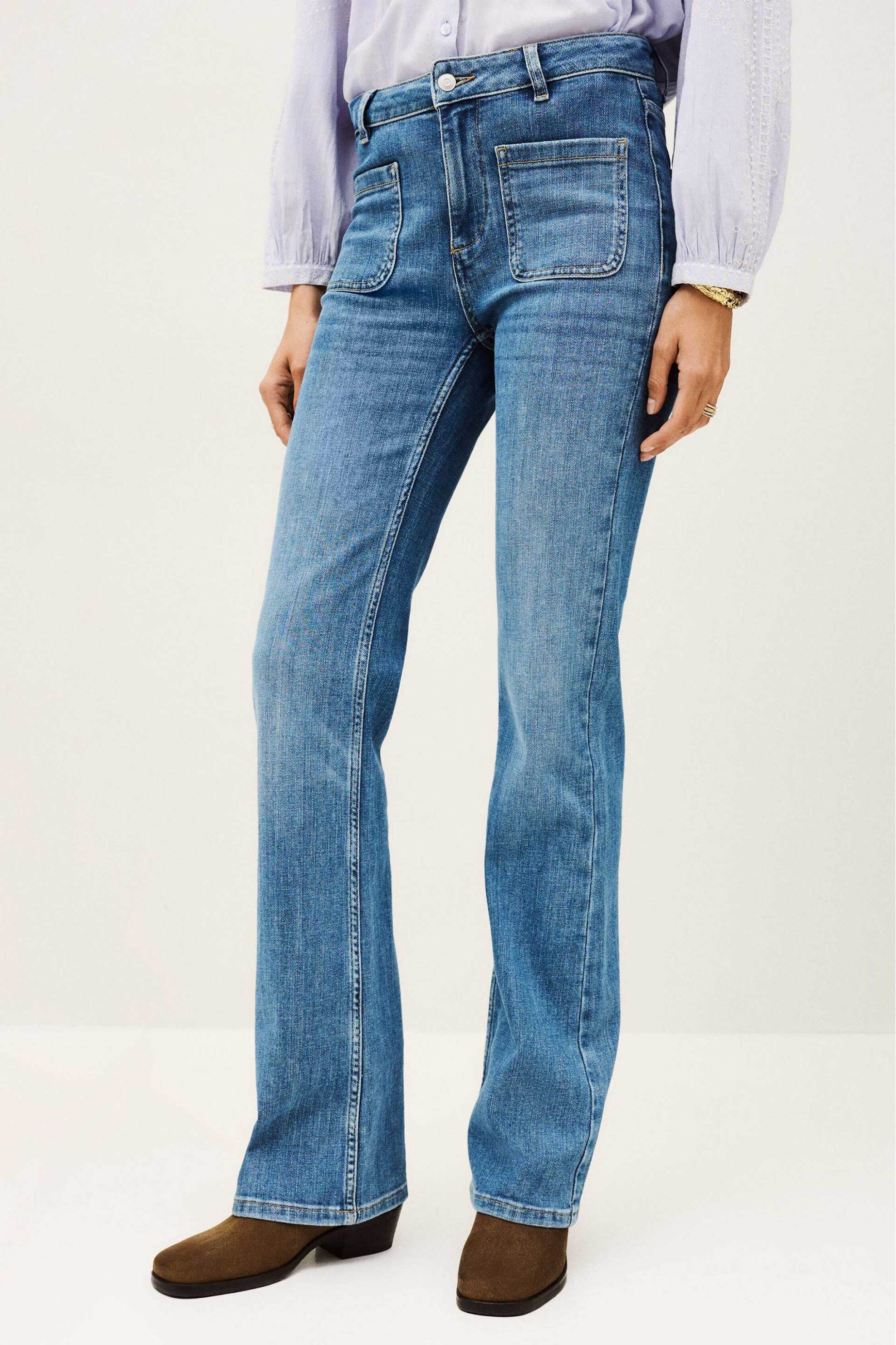 ba&sh γυναικείο τζιν παντελόνι Straight Fit "Ross" - 1H25ROSS Denim Blue φωτογραφία