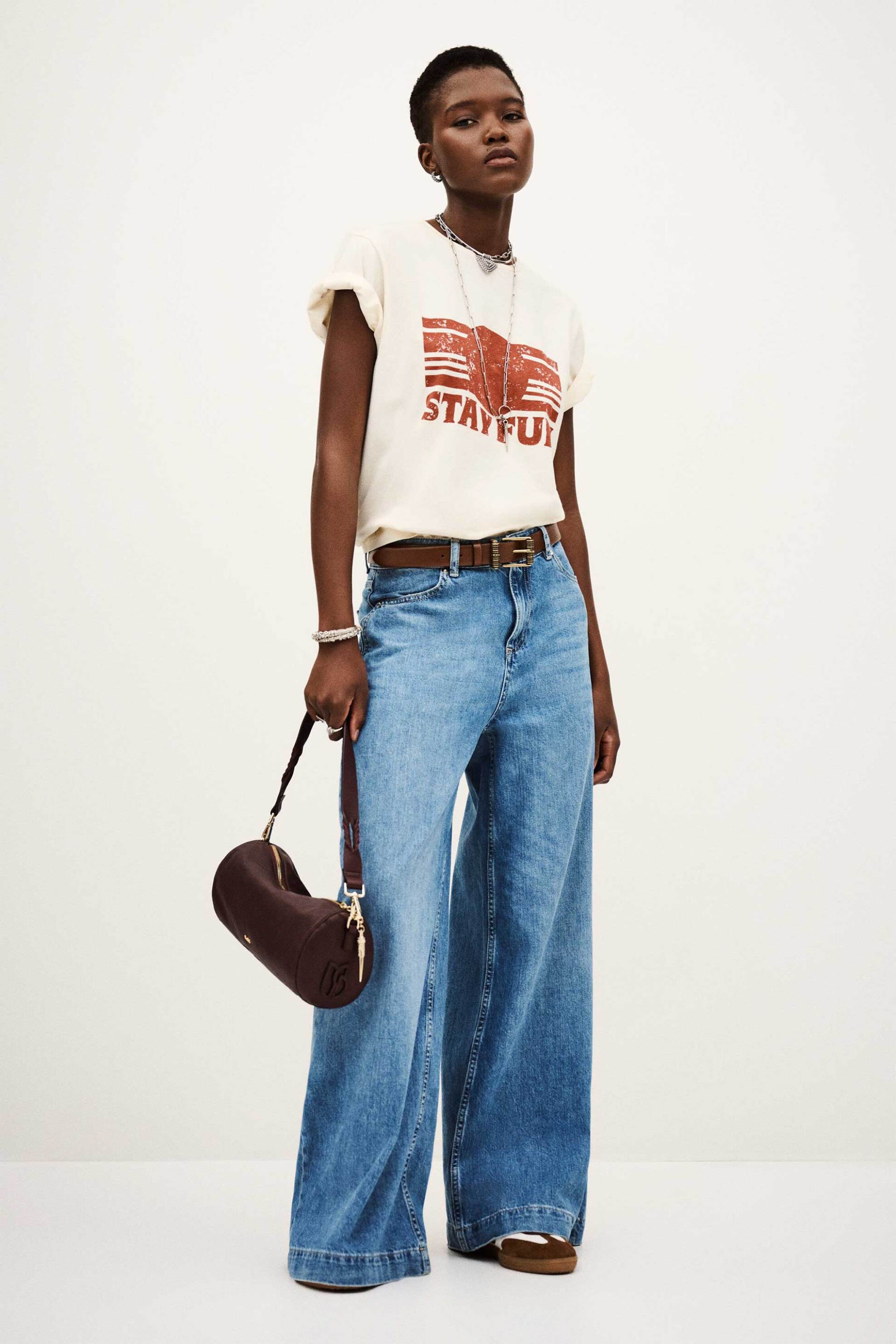 BA&SH ba&sh γυναικείο T-shirt με letter print "Reese" - 1H25REES Εκρού