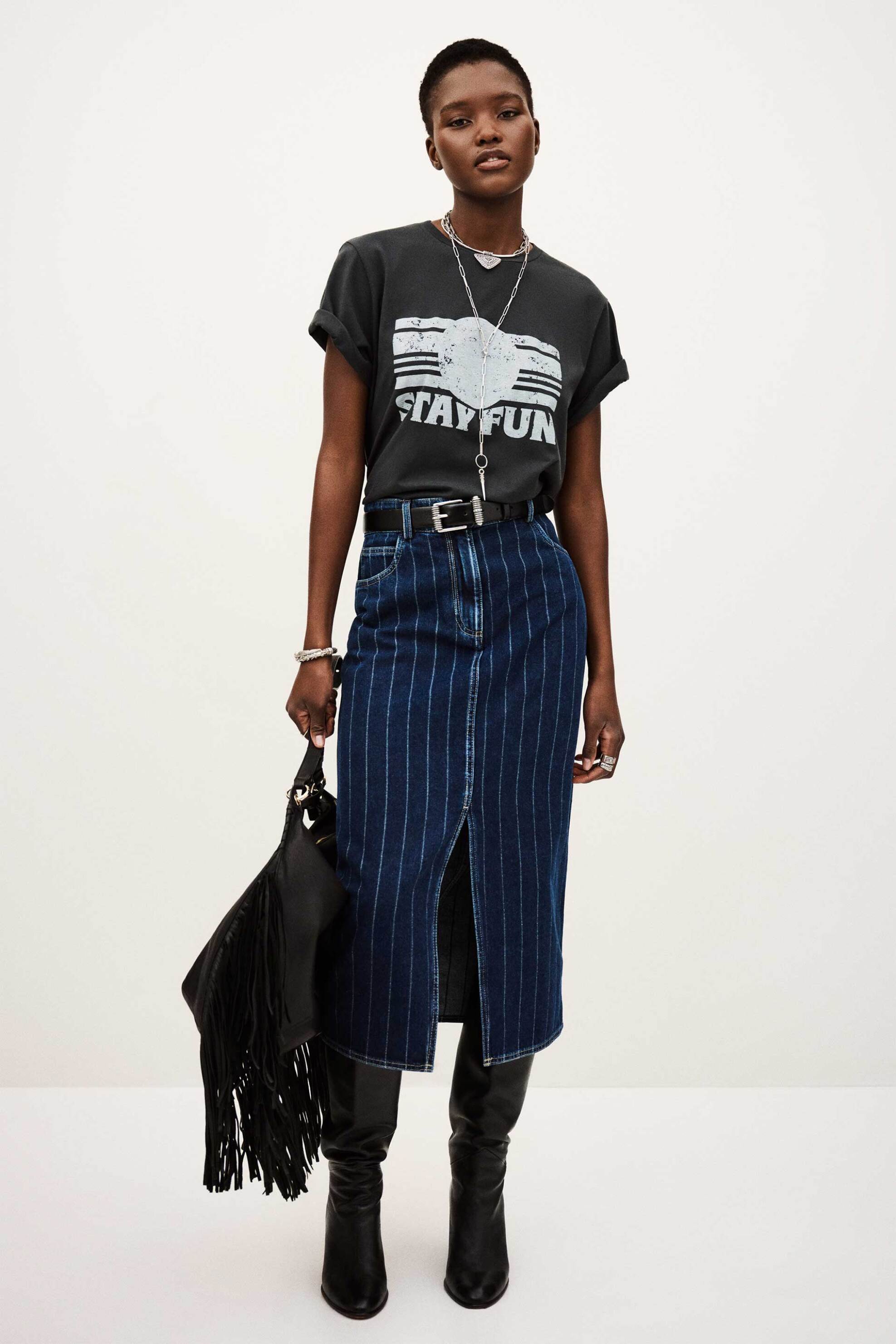 ba&sh γυναικείο T-shirt με letter print "Reese" - 1H25REES Μαύρο φωτογραφία