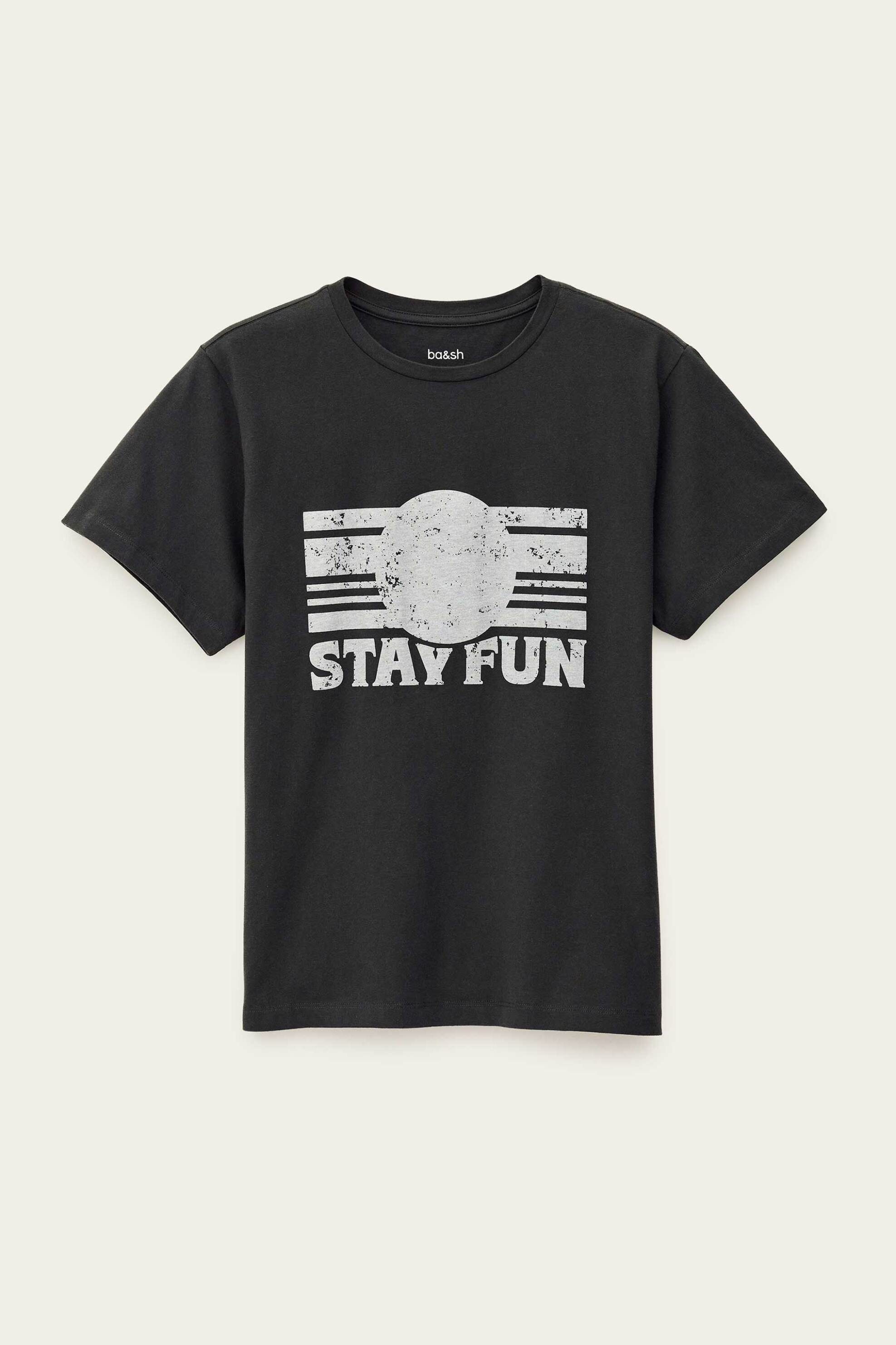 ba&sh γυναικείο T-shirt με letter print "Reese" - 1H25REES Μαύρο φωτογραφία