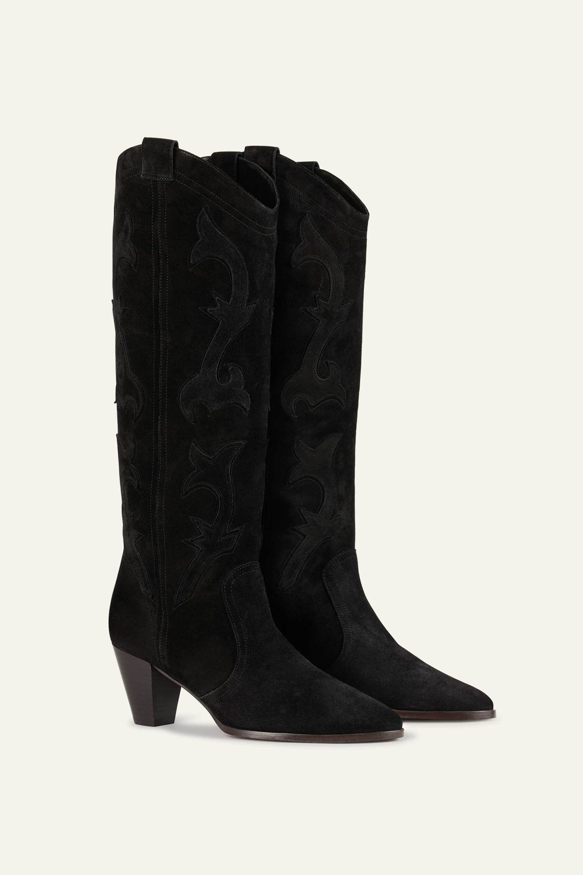 ba&sh γυναικείες μπότες με ανάγλυφο σχέδιο - 2H25HCAS Μαύρο φωτογραφία