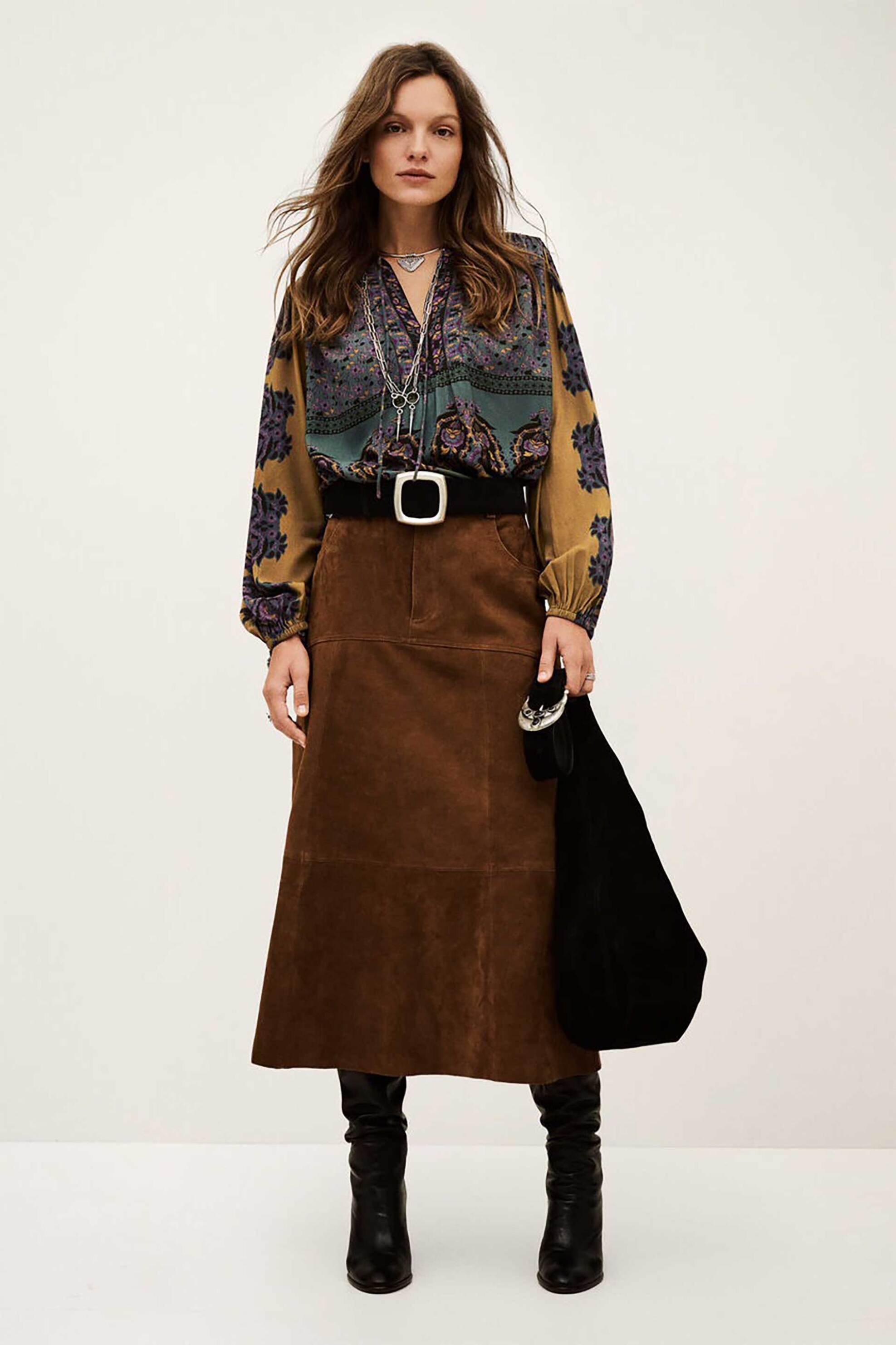 ba&sh γυναικεία μπλούζα με λαχούρια "Baker" - 1H25BAKE Καφέ