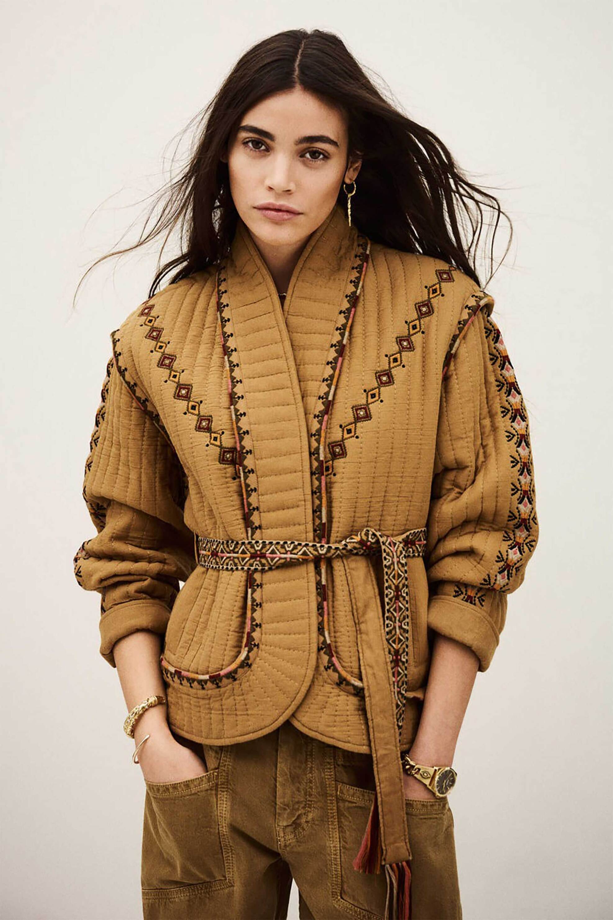 ba&sh γυναικείο jacket με κεντήματα έθνικ "Cocoon" - 1E26COCO Ταμπά