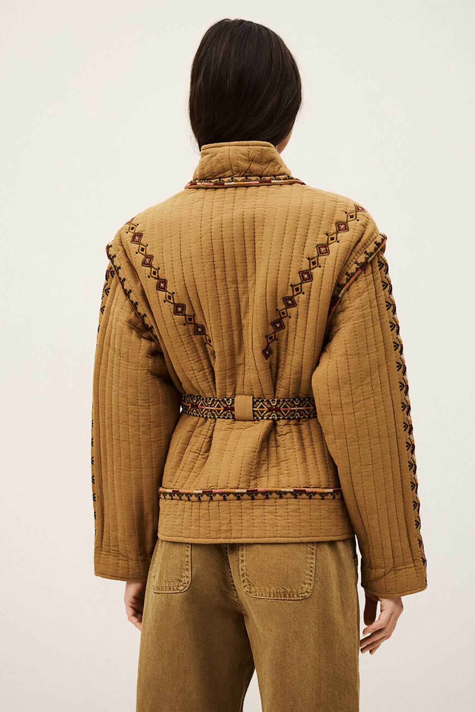 Ba Sh Γυναικείο Jacket με Κεντήματα Έθνικ Cocoon - 1E26Coco Ταμπά