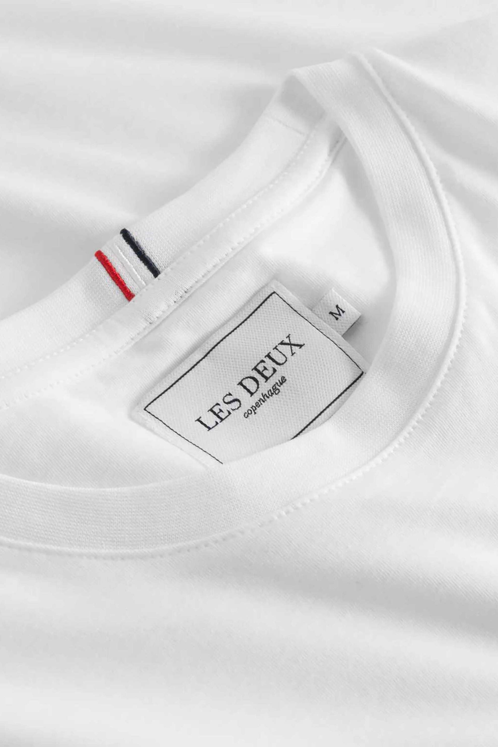 Les Deux Ανδρικό T-Shirt με Logo Print Slim Fit Encore - Ldm101006 Λευκό