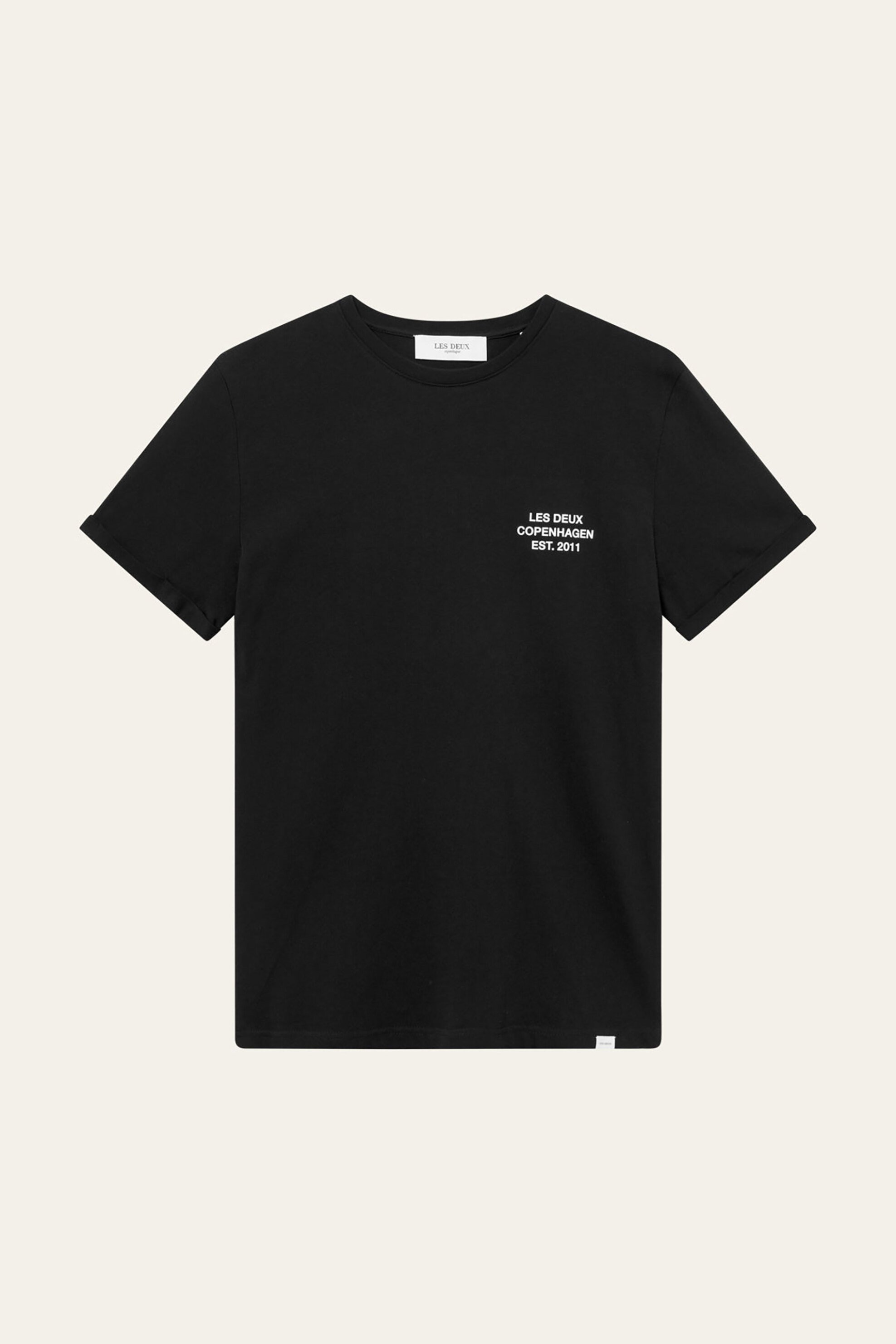 Les Deux Ανδρικό T-Shirt Slim Fit Copenhagen 2011 - Ldm101165 Μαύρο
