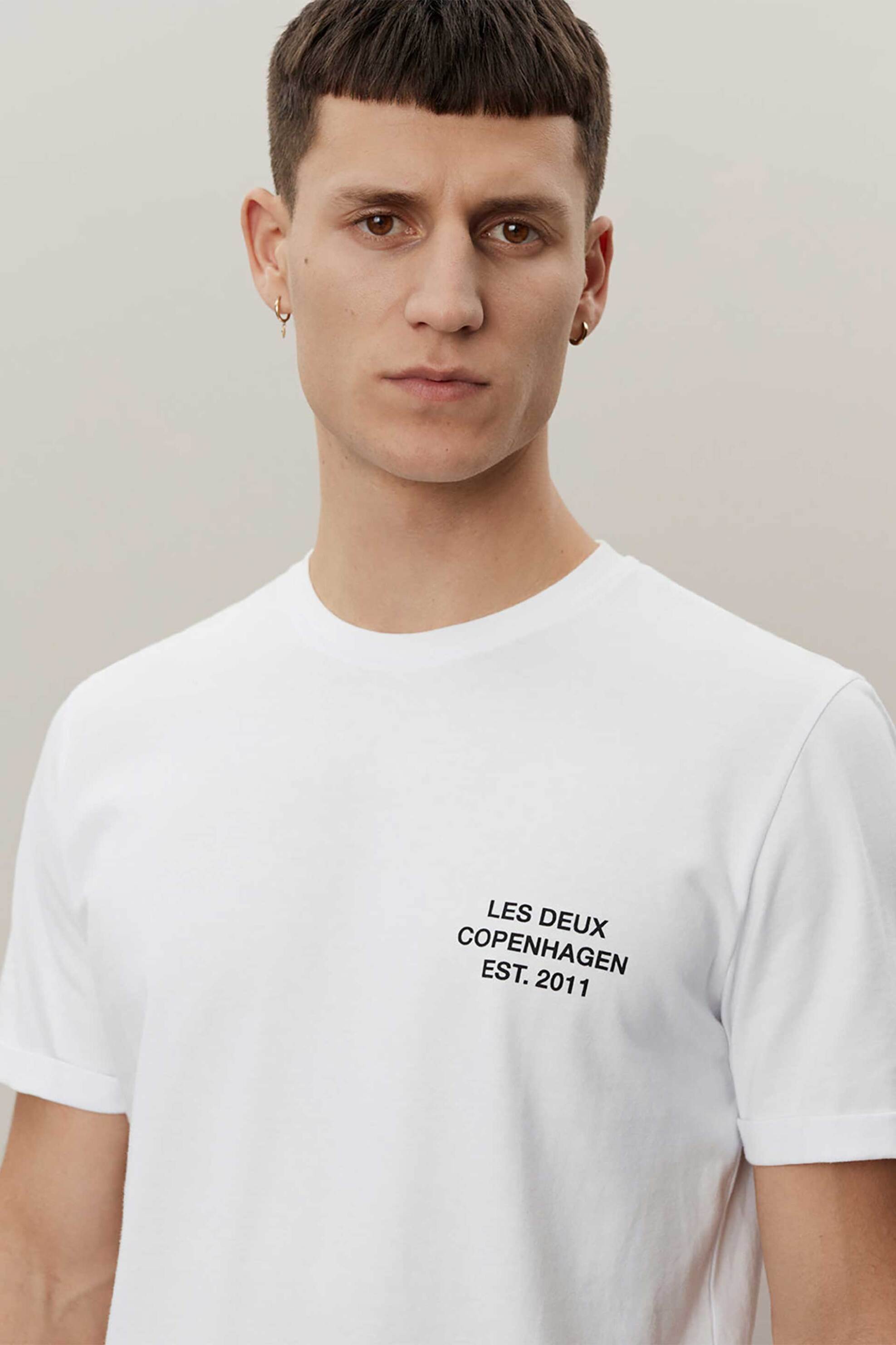 Ανδρική Μόδα > Ανδρικά Ρούχα > Ανδρικές Μπλούζες > Ανδρικά T-Shirts Les Deux ανδρικό T-shirt Slim Fit "Copenhagen 2011" - LDM101165 Λευκό
