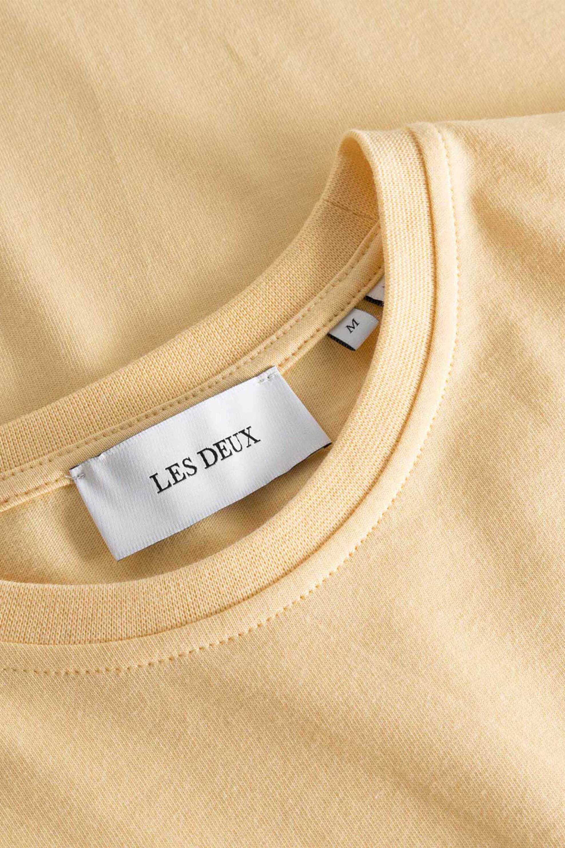 Les Deux Ανδρικό T-Shirt Slim Fit Copenhagen 2011 - Ldm101165 Κίτρινο Ανοιχτό