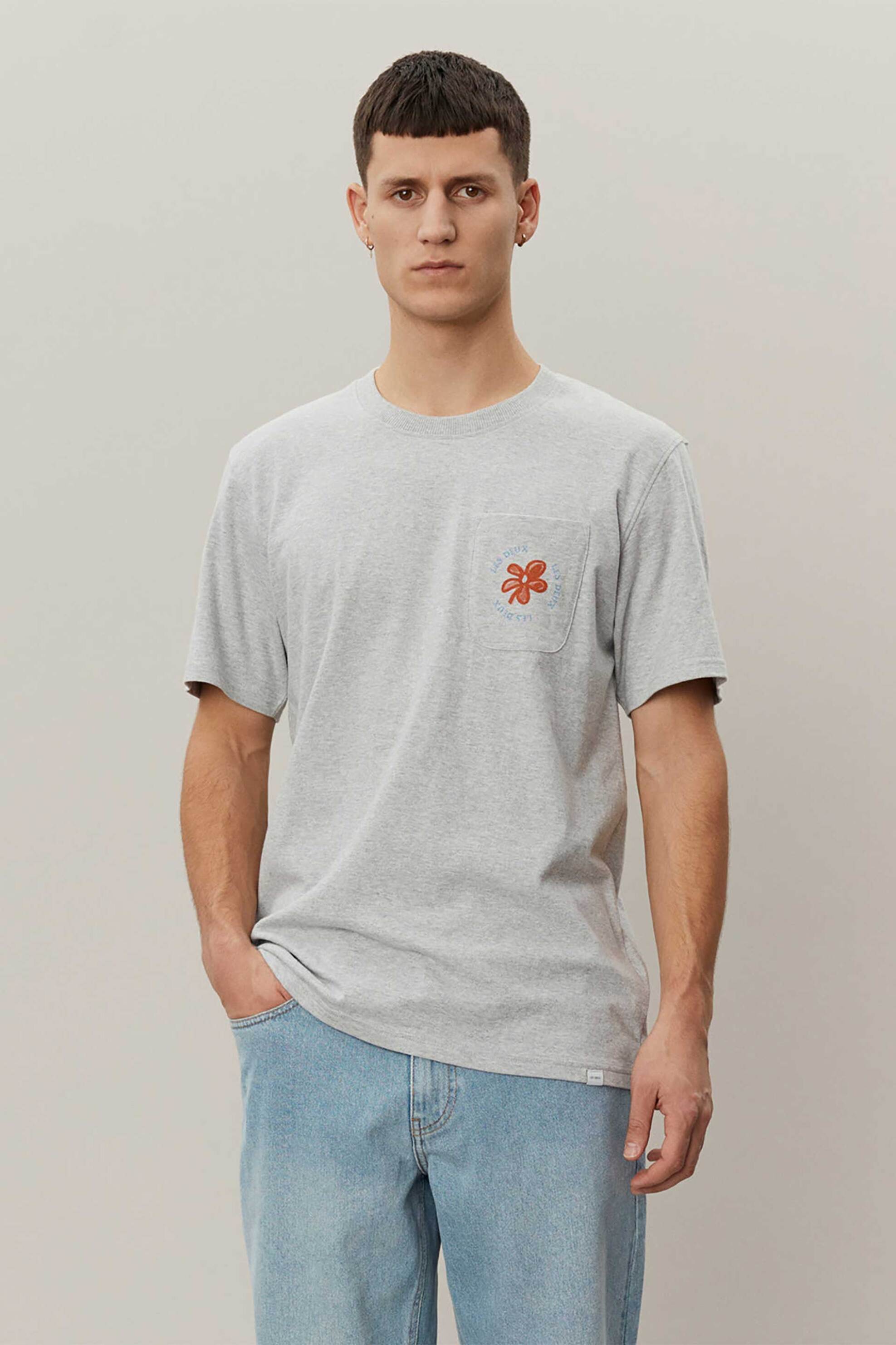 Les Deux ανδρικό T-shirt με print "Duality" - LDM101159 Γκρι