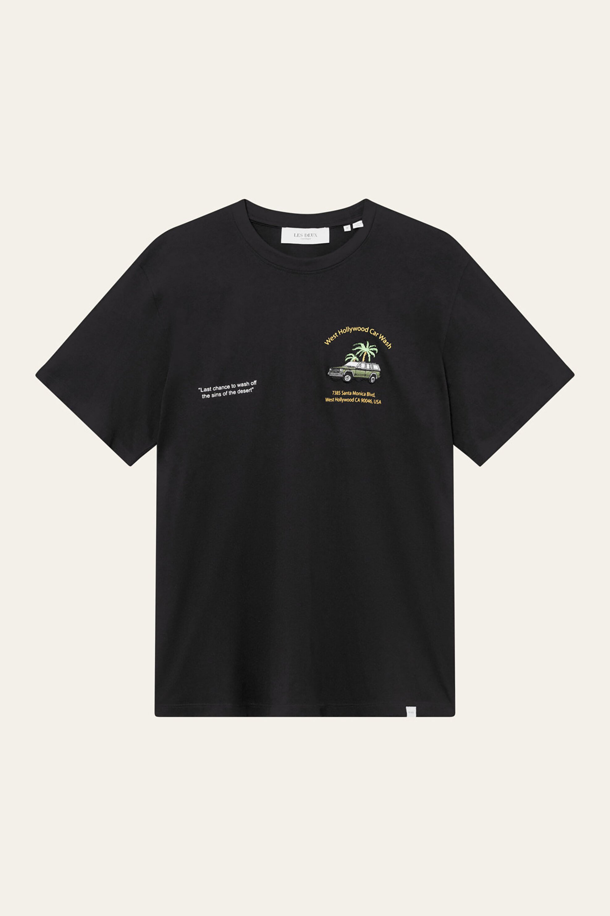 Les Deux Ανδρικό T-Shirt Regular Fit Car Wash - Ldm101167 Μαύρο