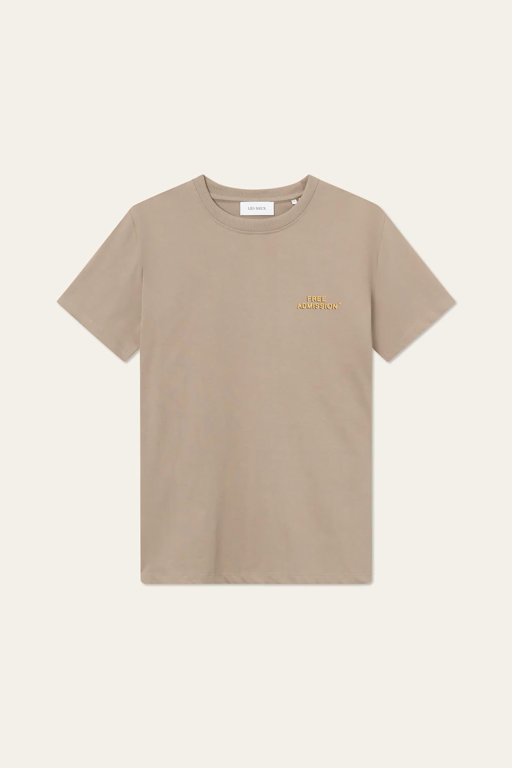 Les Deux ανδρικό T-shirt με lettering Loose Fit "Late Night Service" - LDM101197 Μπεζ