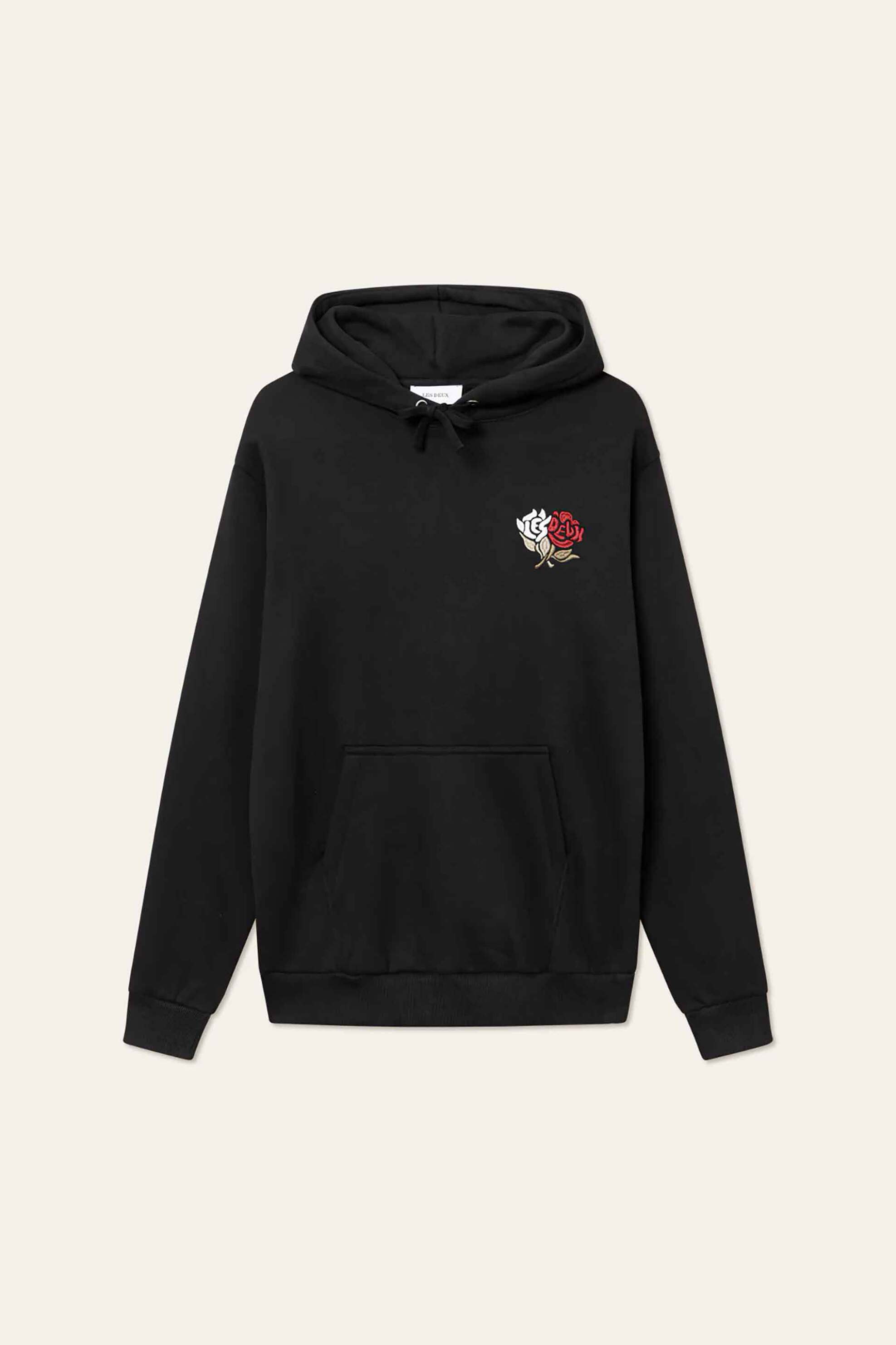 Les Deux ανδρική μπλούζα φούτερ με κέντημα και κουκούλα Regular Fit "Felipe" - LDM202022 Μαύρο