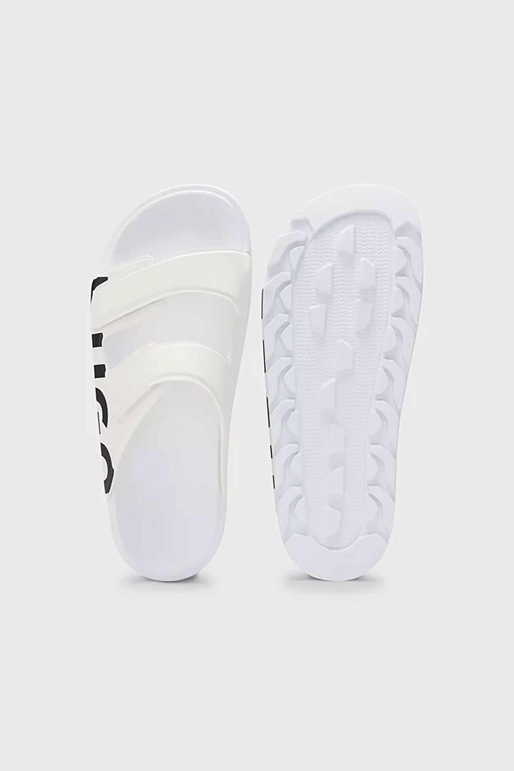Hugo Boss Ανδρικά Σανδάλια με Logo Print Και Διπλό Λουράκι - 50542042 Λευκό