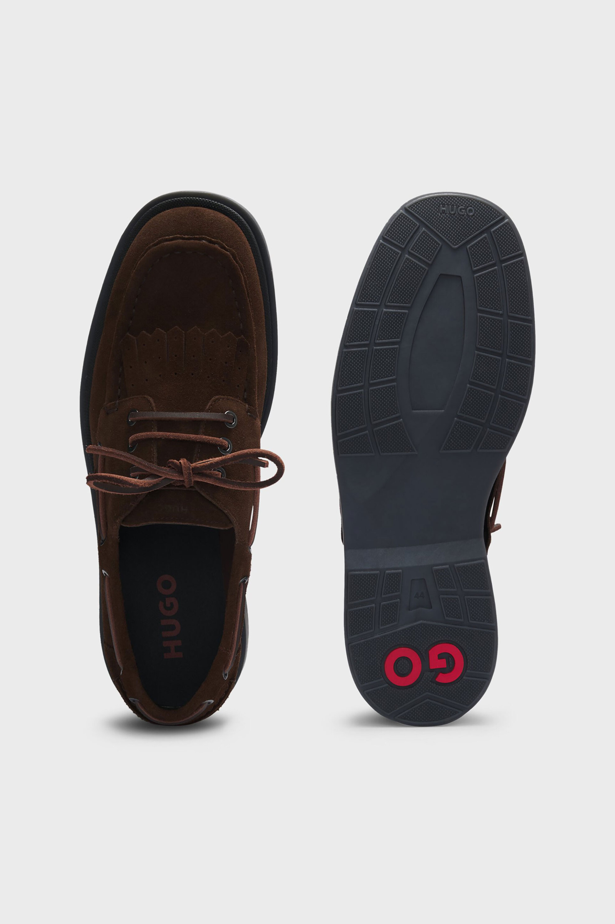 Hugo Boss Ανδρικά Suede Μοκασίνια Chaol - 50536224 Καφέ