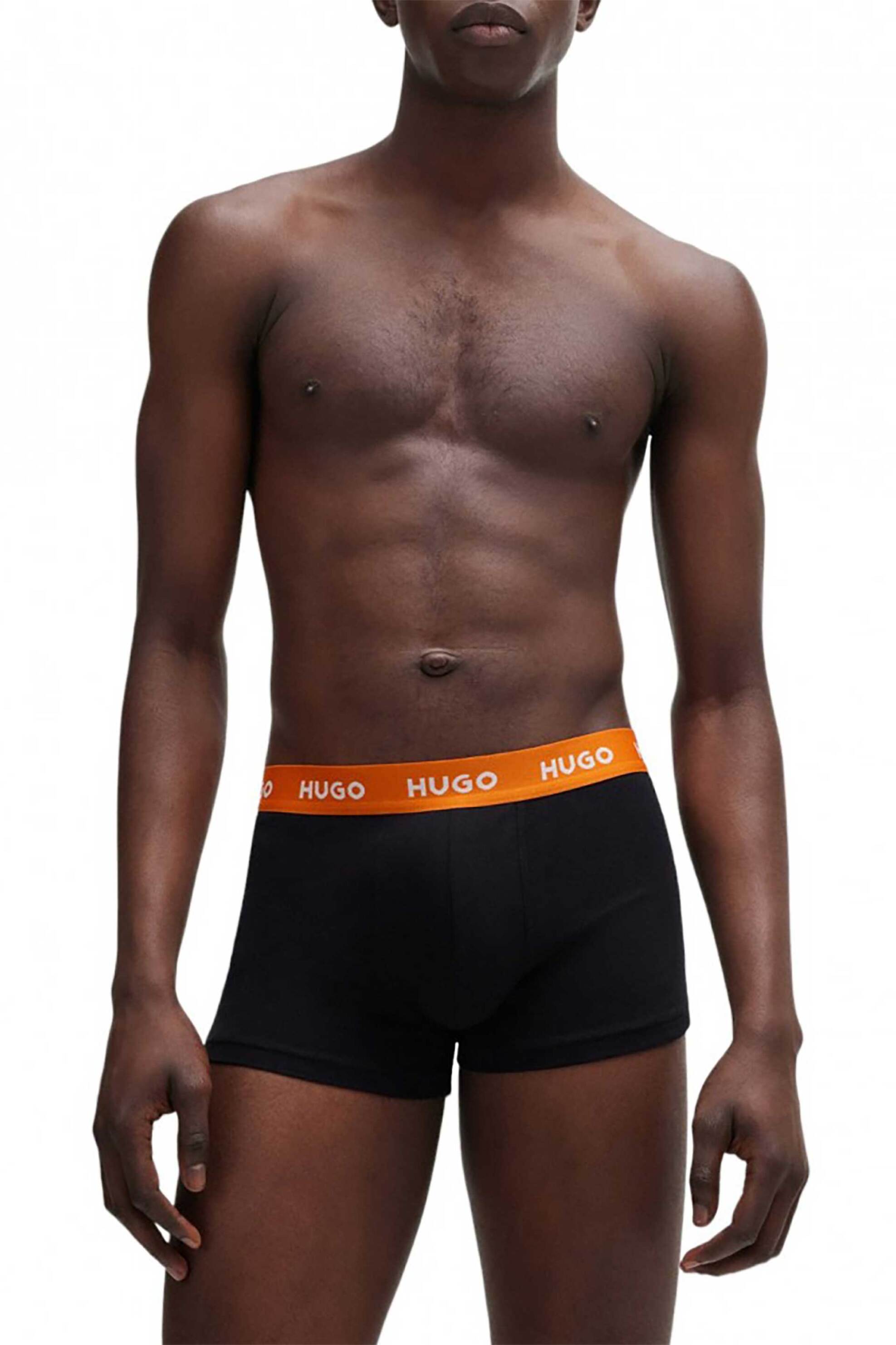 Hugo Boss σετ ανδρικά εσώρουχα boxer με logo tape στο λάστιχο (3 τεμάχια) - 50517878 Μαύρο φωτογραφία