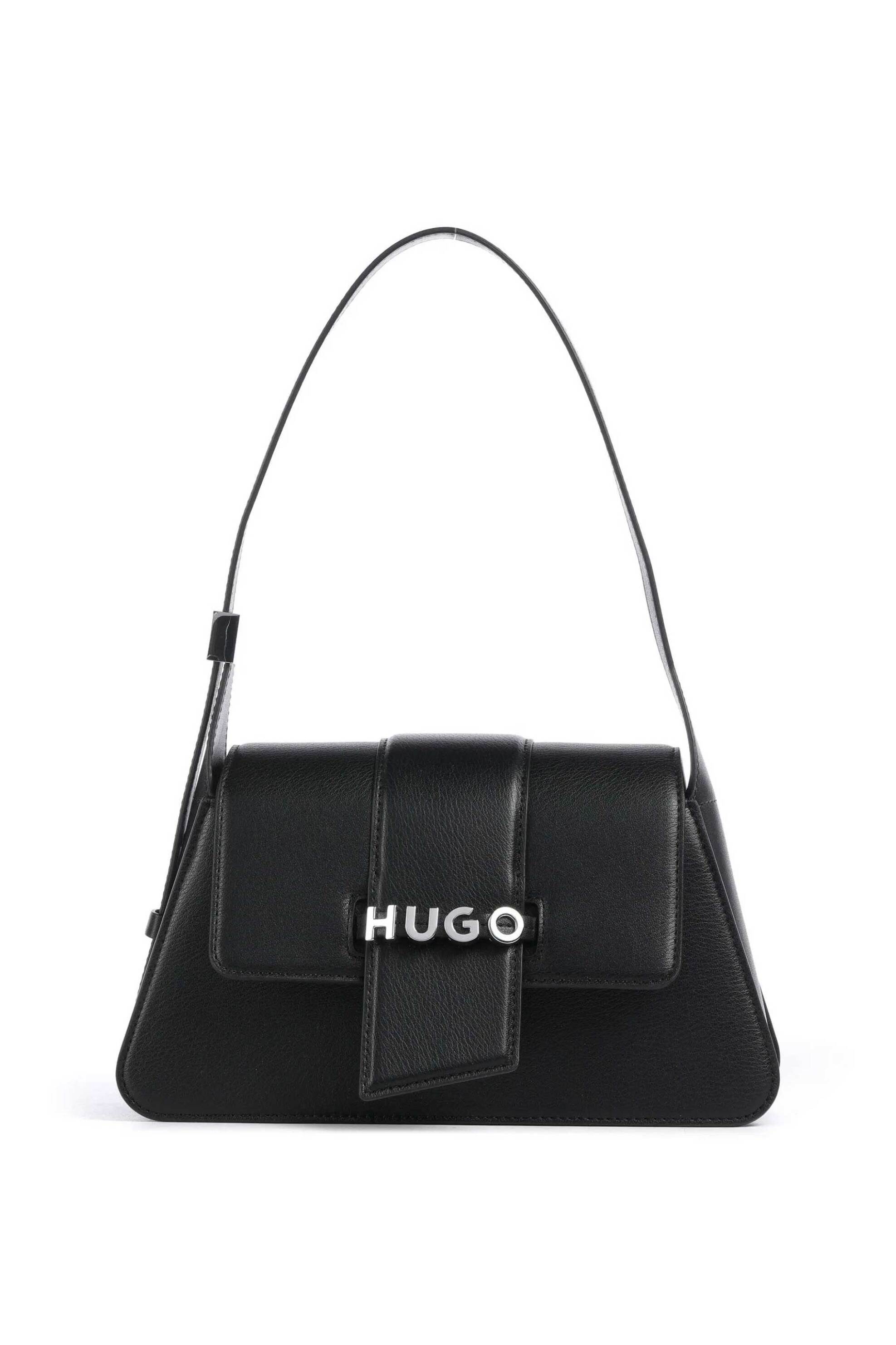 Hugo Boss γυναικεία τσάντα ώμου με μεταλλικό λογότυπο "Mel 2.0" - 50541806 Μαύρο