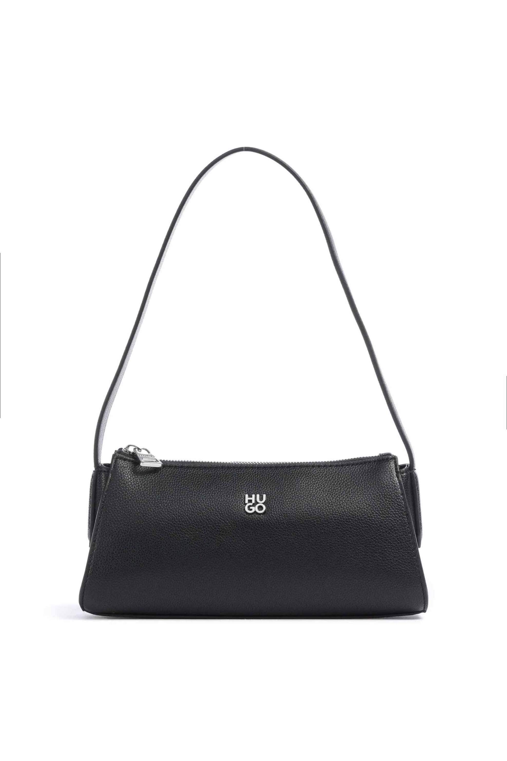 Hugo Boss γυναικεία τσάντα ώμου με μεταλλικό λογότυπο "Chris 2.0" - 50546985 Μαύρο