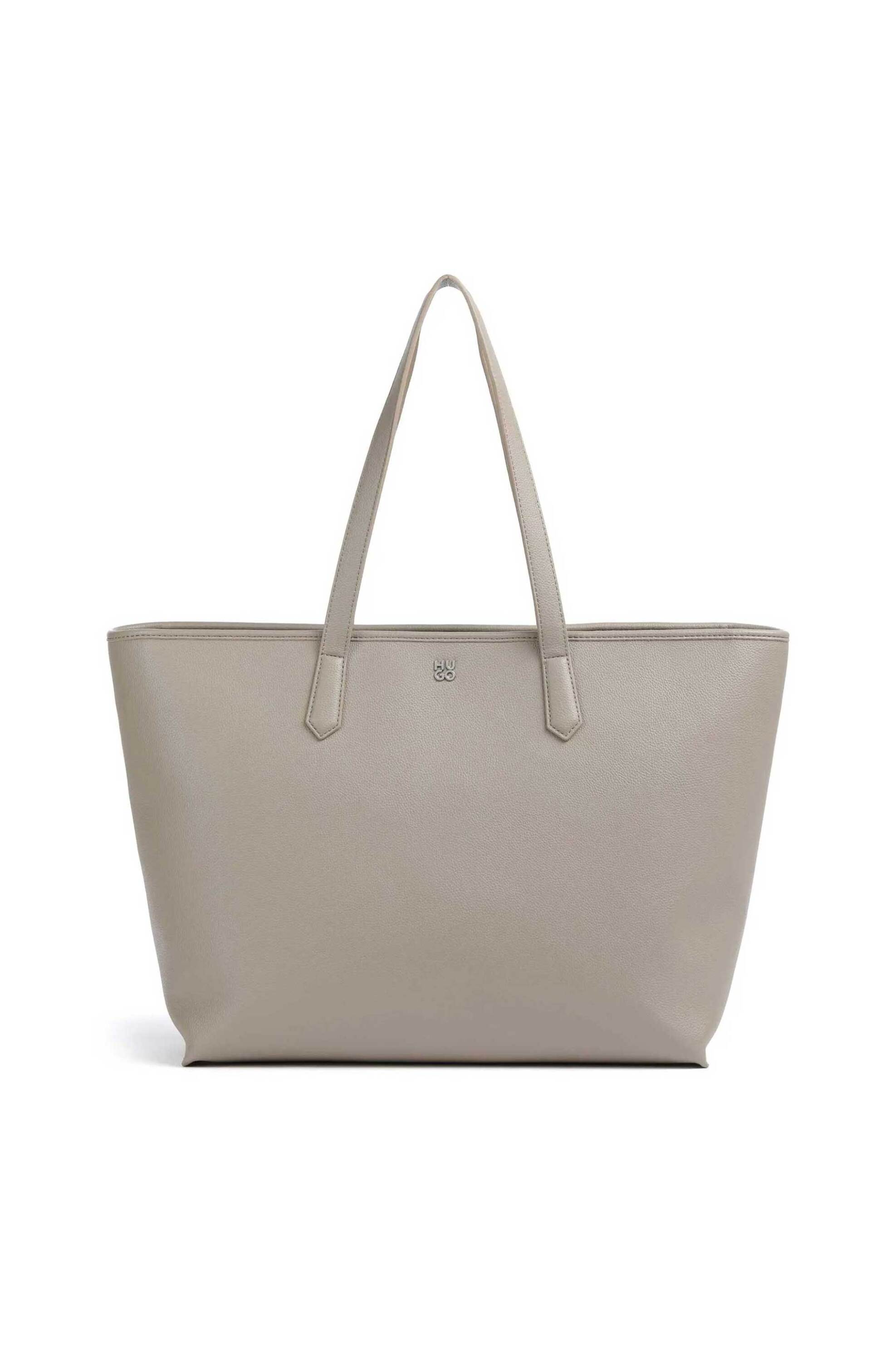 Hugo Boss γυναικεία τσάντα tote με μεταλλικό λογότυπο "Chris 2.0" - 50546965 Taupe