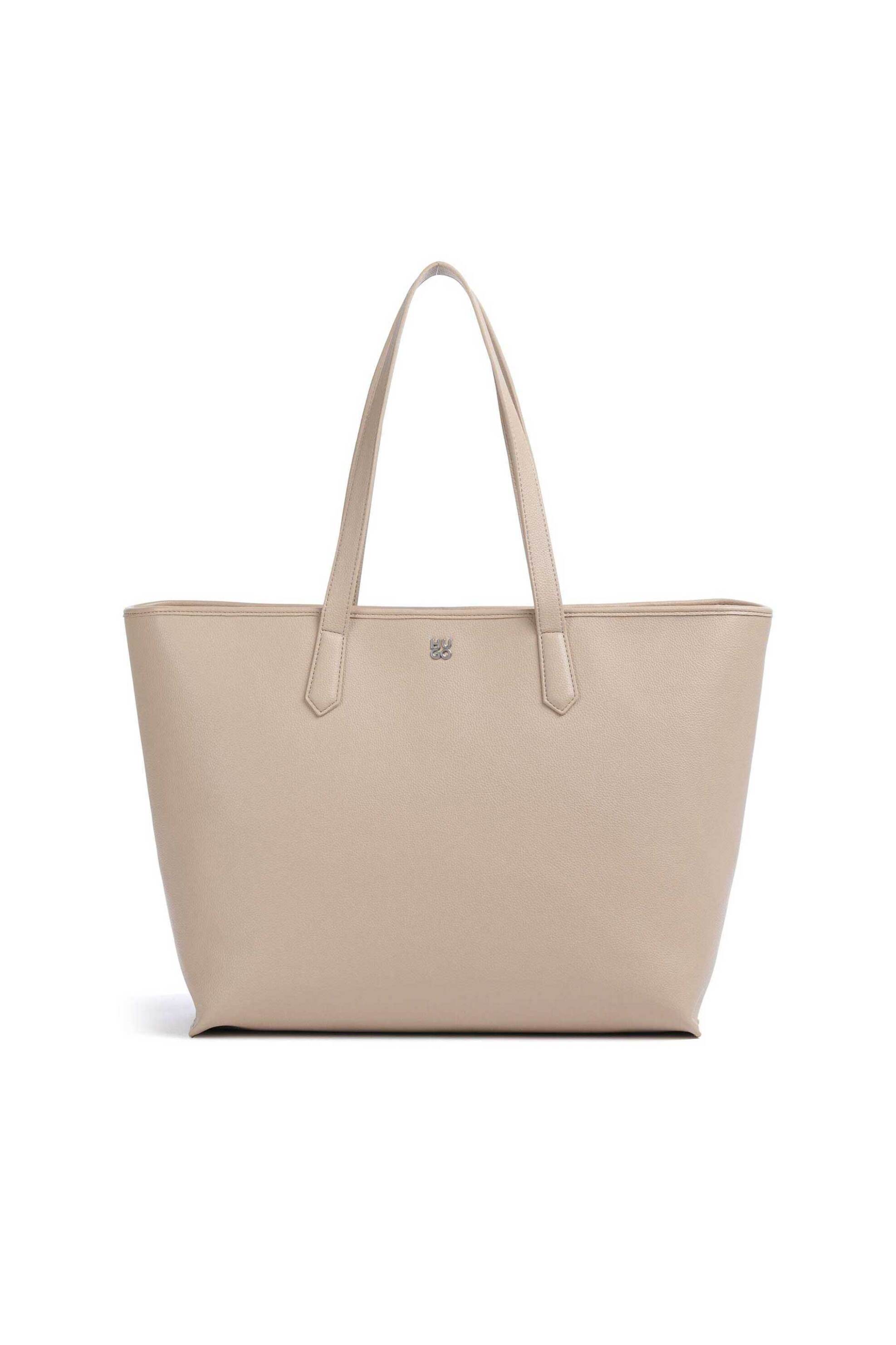 Hugo Boss γυναικεία τσάντα tote με μεταλλικό λογότυπο "Chris 2.0" - 50546965 Μπεζ