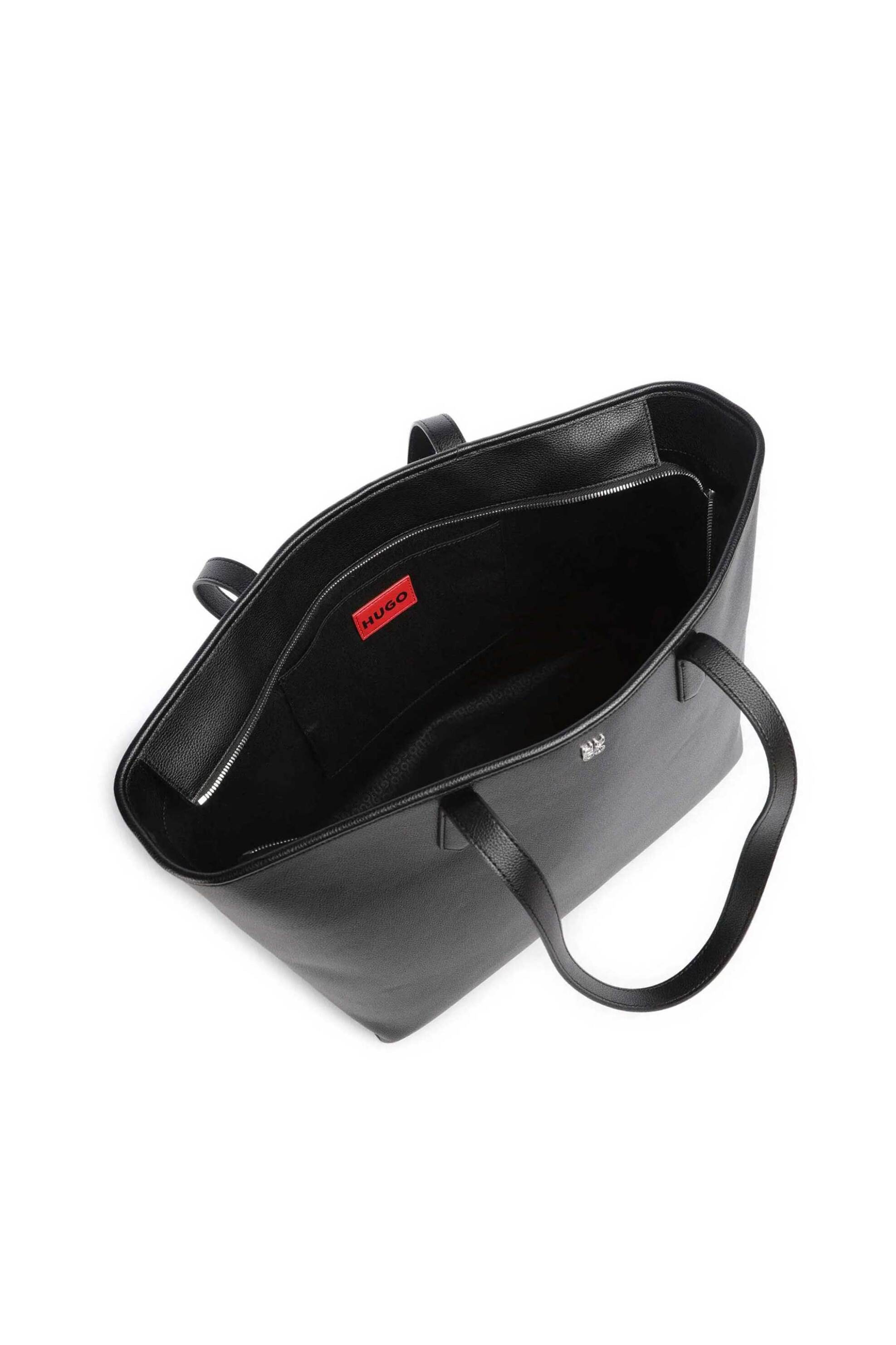 Hugo Boss Γυναικεία Τσάντα Tote με Μεταλλικό Λογότυπο Chris 2 0 - 50546965 Μαύρο