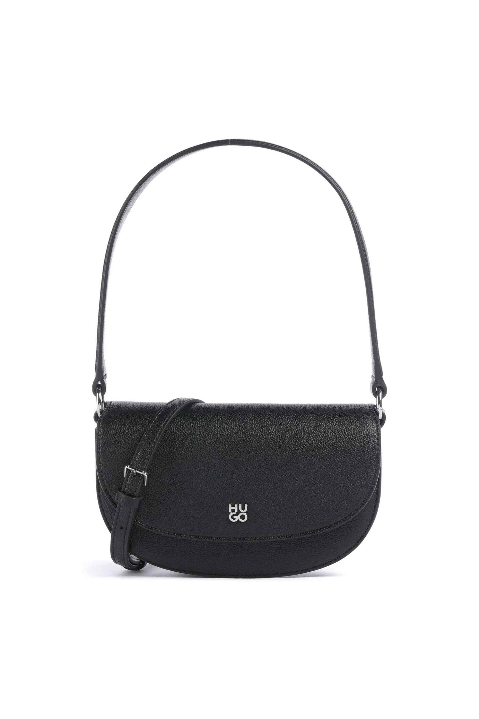 Hugo Boss γυναικεία τσάντα ώμου με μεταλλικό λογότυπο "Chris 2.0" - 50546991 Μαύρο