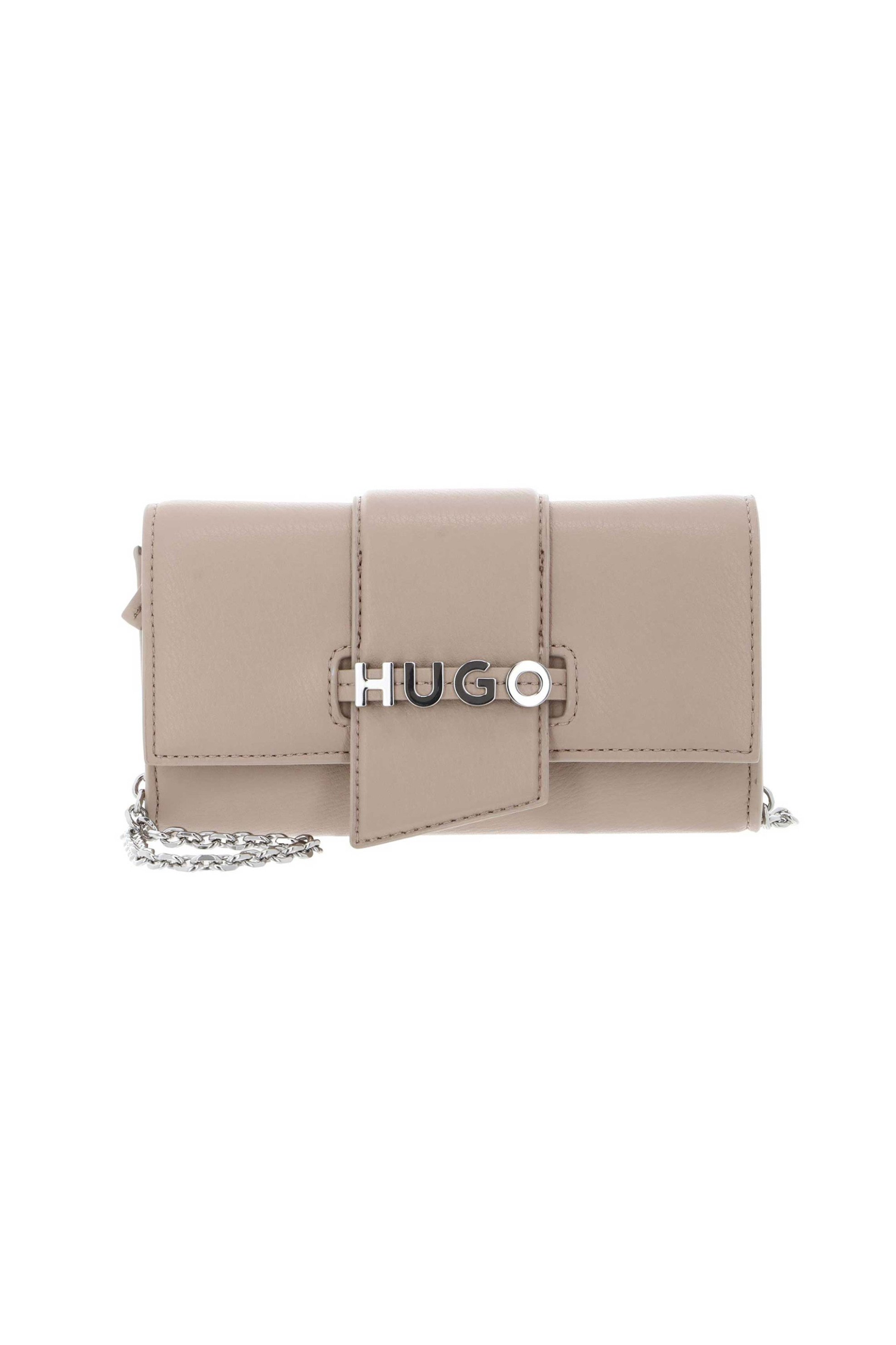 HUGO Hugo Boss γυναικεία τσάντα clutch με μεταλλικό λογότυπο "Mel 2.0" - 50547057 Μπεζ