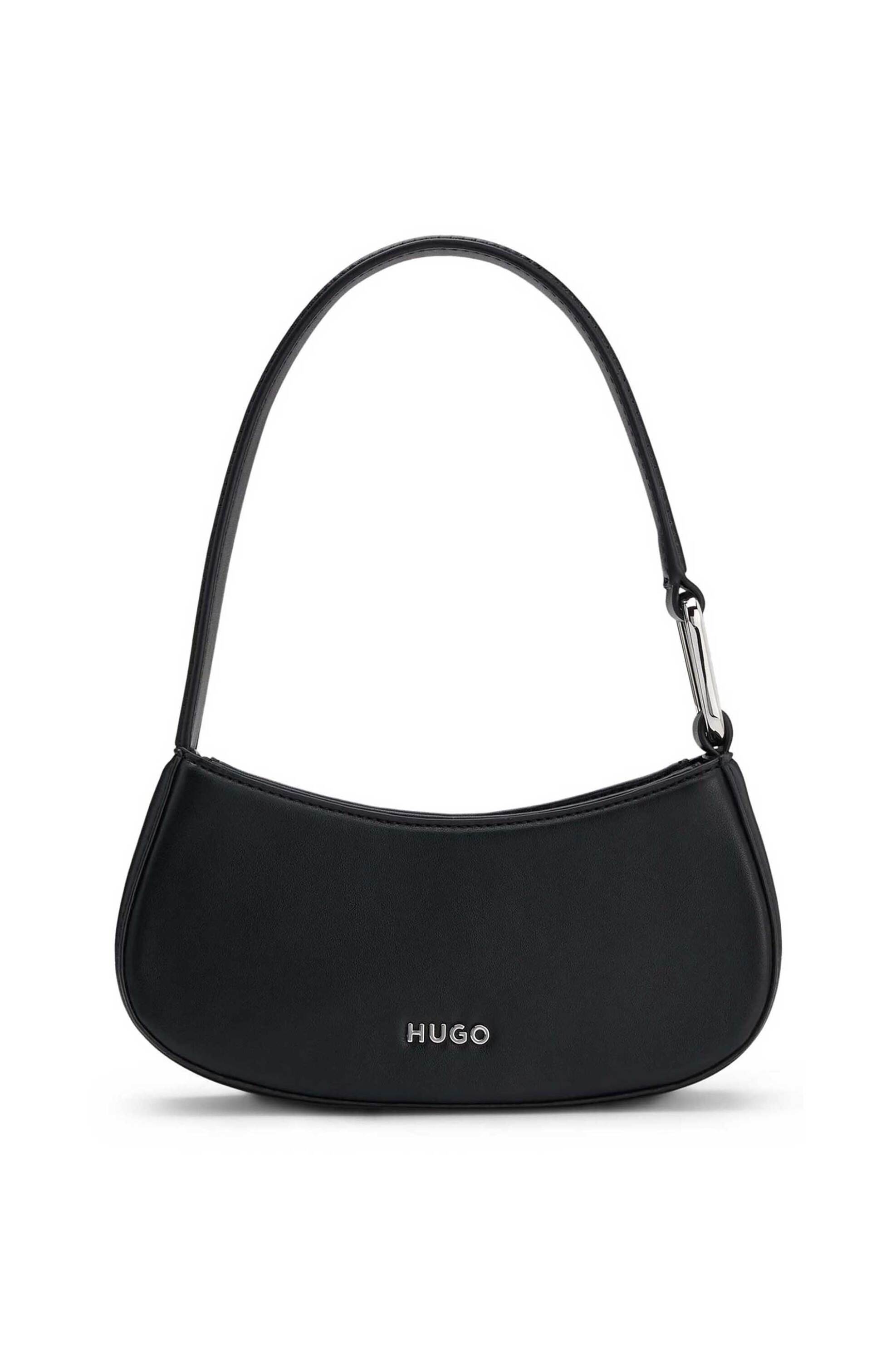 Hugo Boss γυναικεία τσάντα hobo με μεταλλικό λογότυπο "Terrah" | ONE SIZE