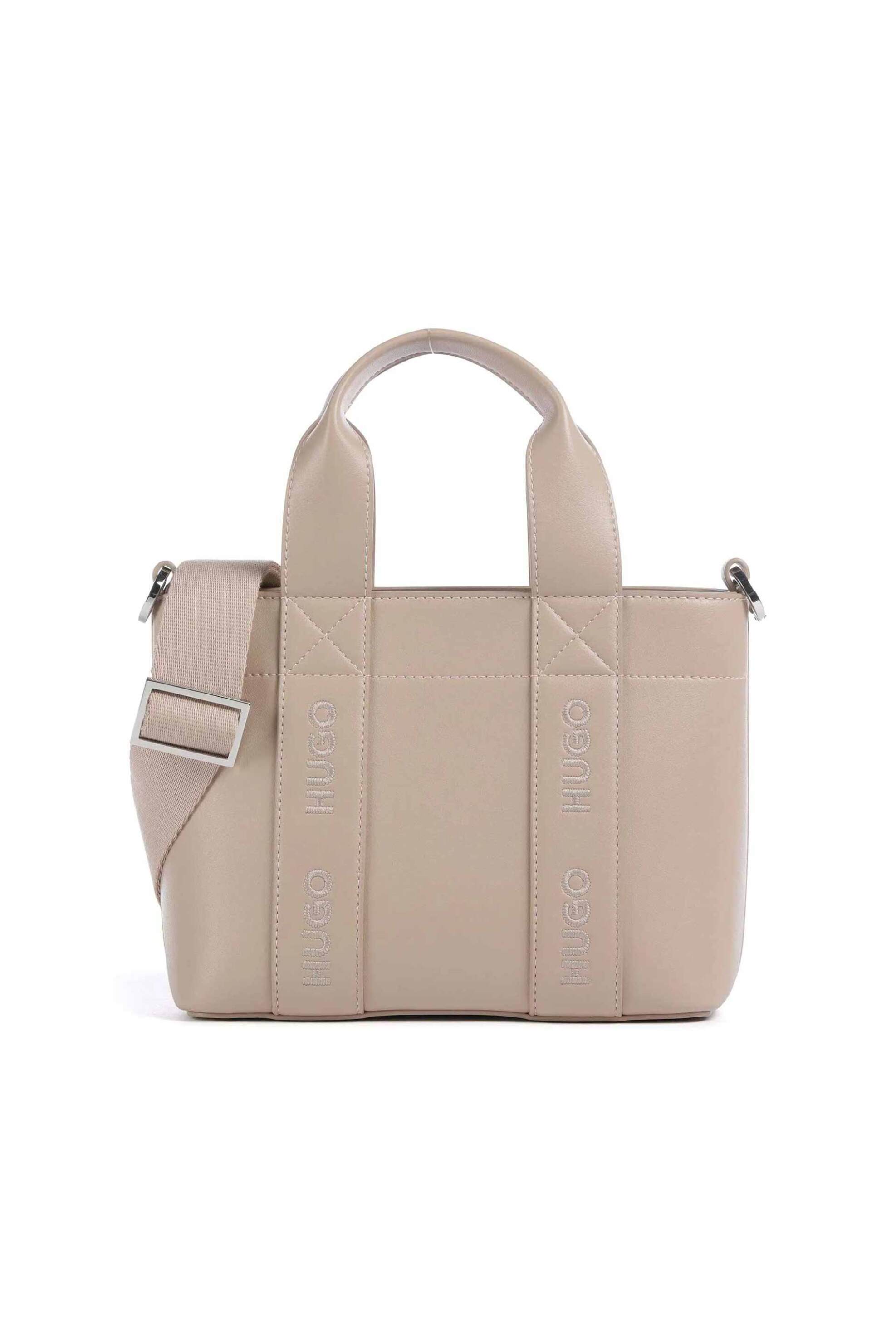 Hugo Boss γυναικεία τσάντα χειρός με λογότυπο "Becky" - 50547473 Μπεζ