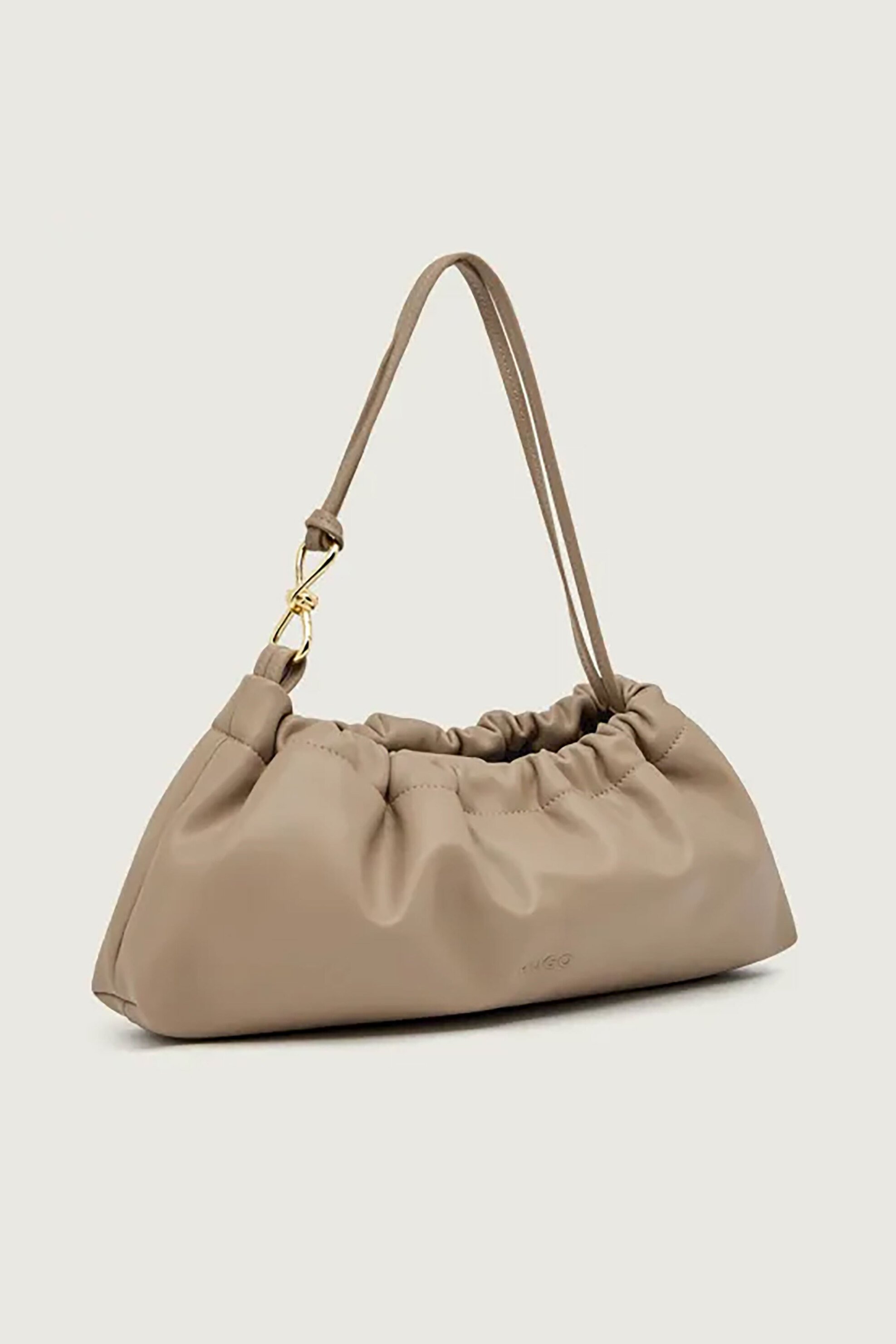 Hugo Boss γυναικεία τσάντα hobo με λογότυπο "Mille" - 50552180 Taupe