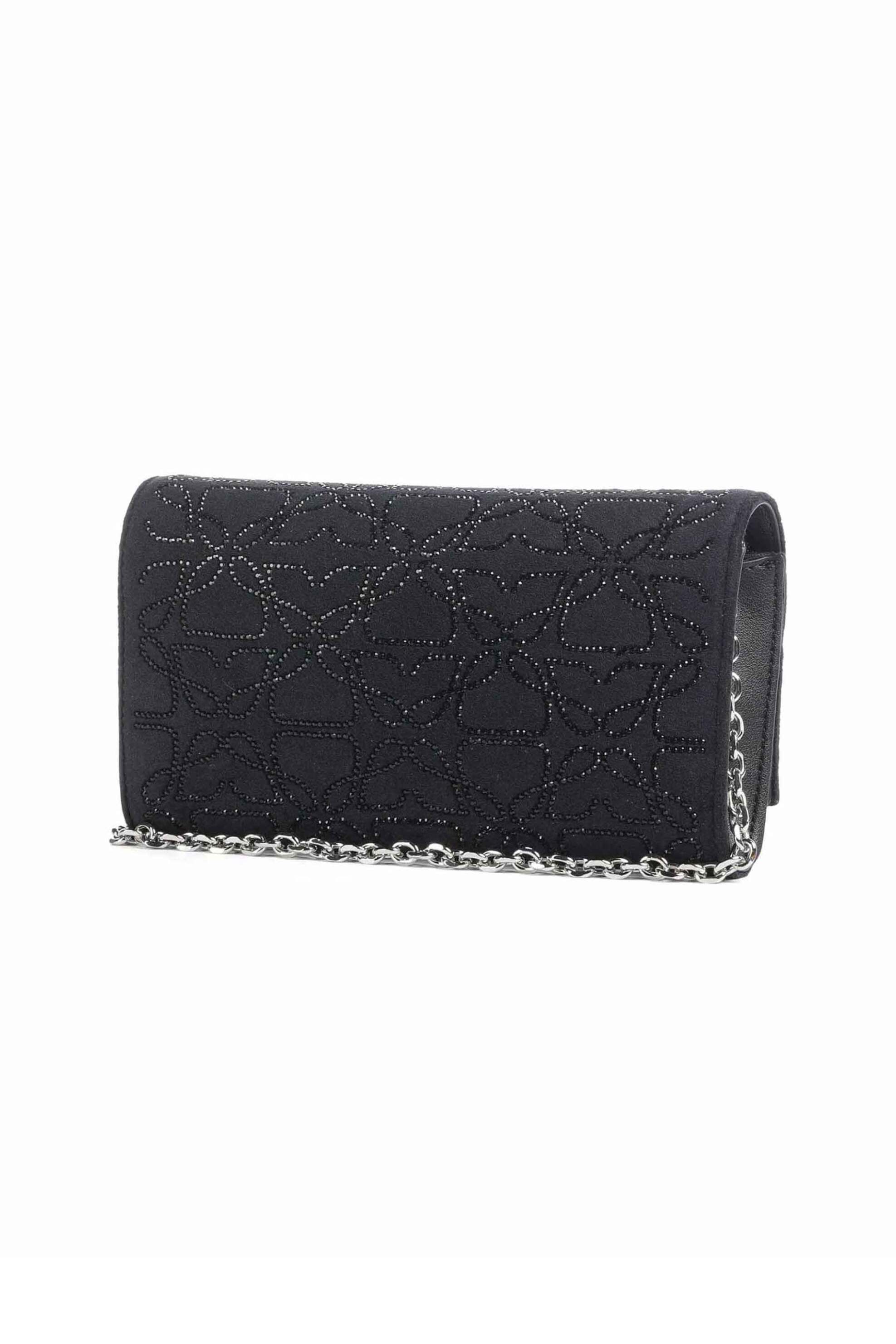 Hugo Boss γυναικεία τσάντα clutch με μεταλλικό λογότυπο και all-over pattern "Chris 2.0" - 50552517 Μαύρο φωτογραφία