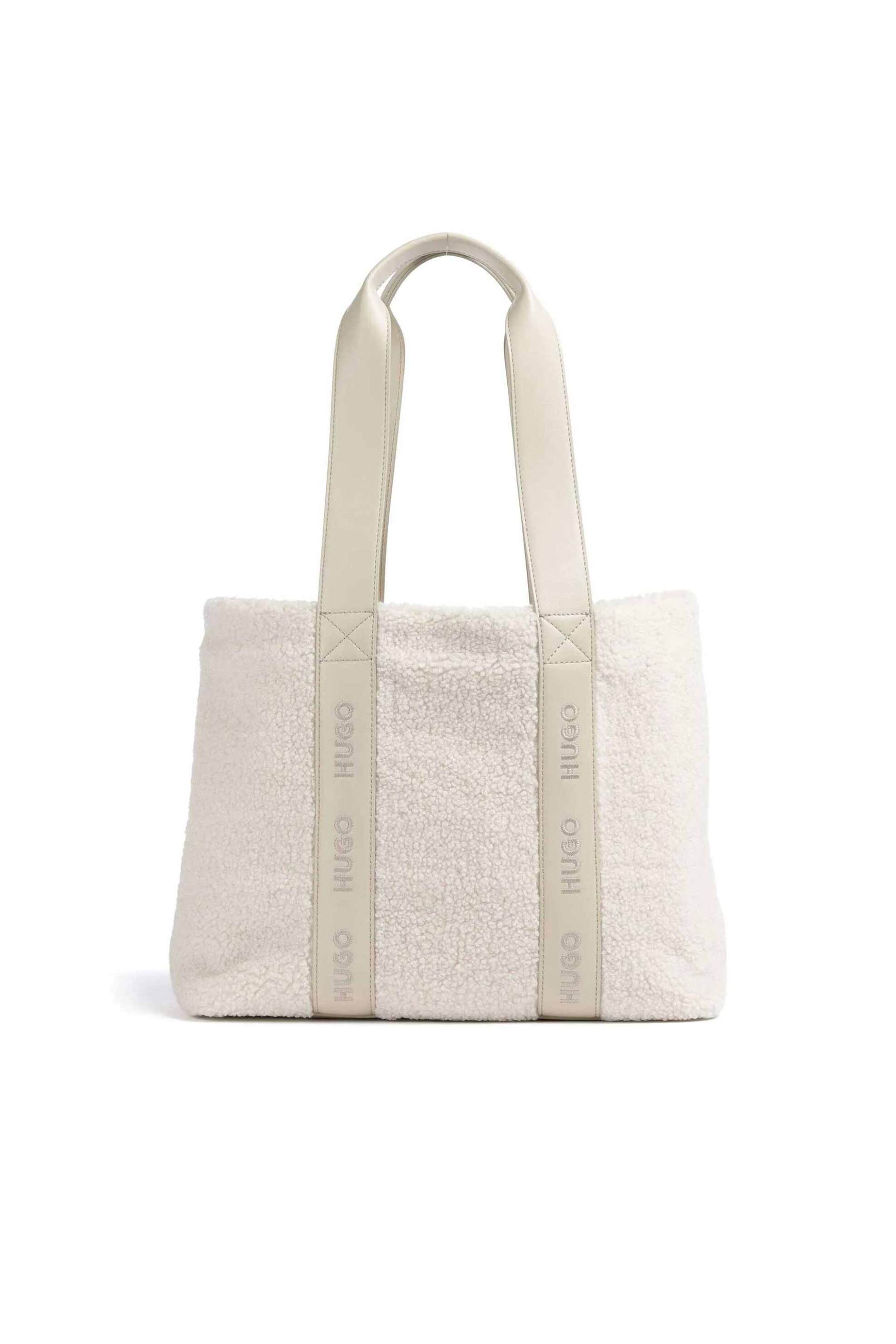 Hugo Boss γυναικεία τσάντα tote μπουκλέ με λογότυπο "Becky" - 50552302 Κρέμ