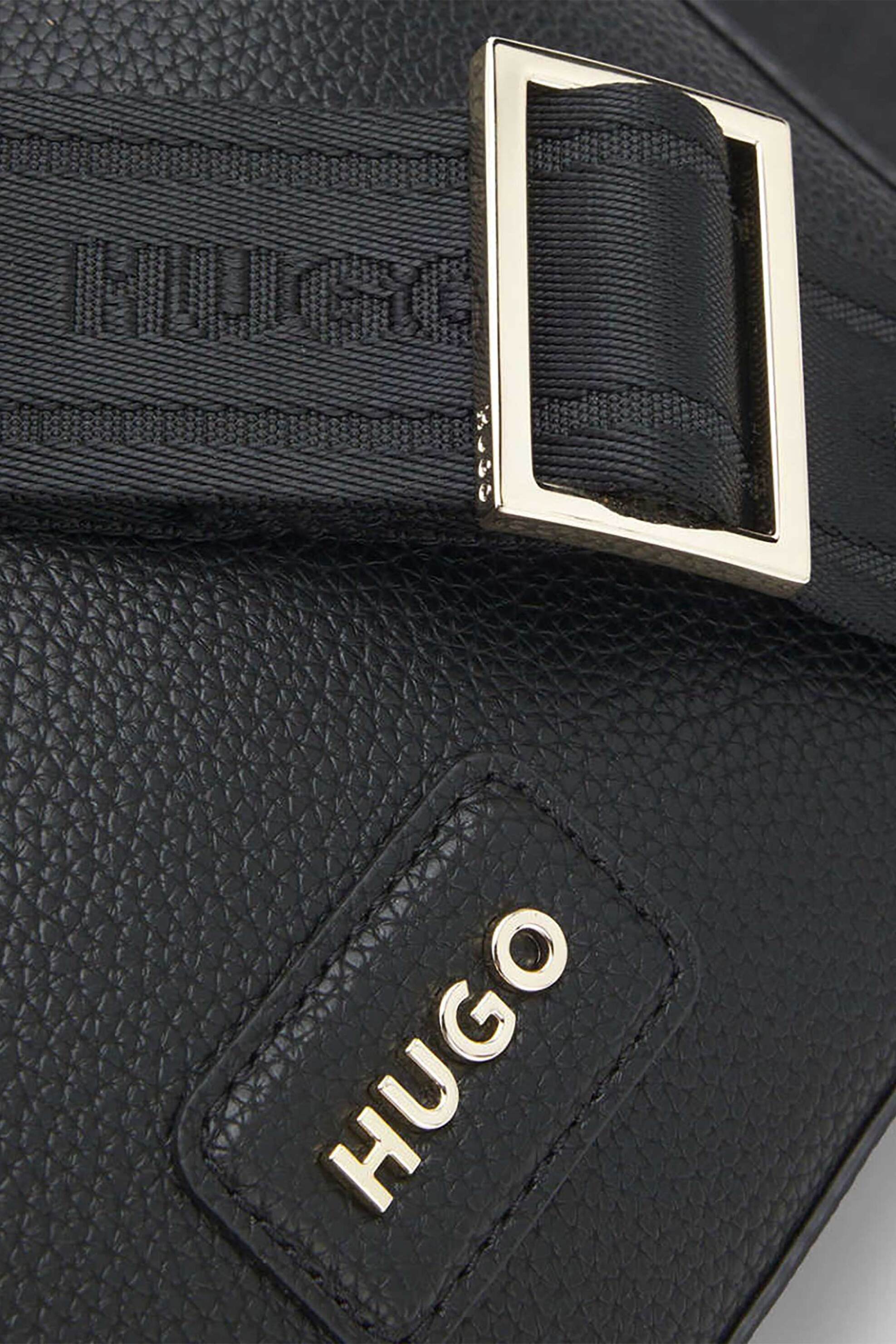 HUGO Hugo Boss γυναικεία τσάντα crossbody με μεταλλικό λογότυπο "Orin" - 50557861 Μαύρο - 3