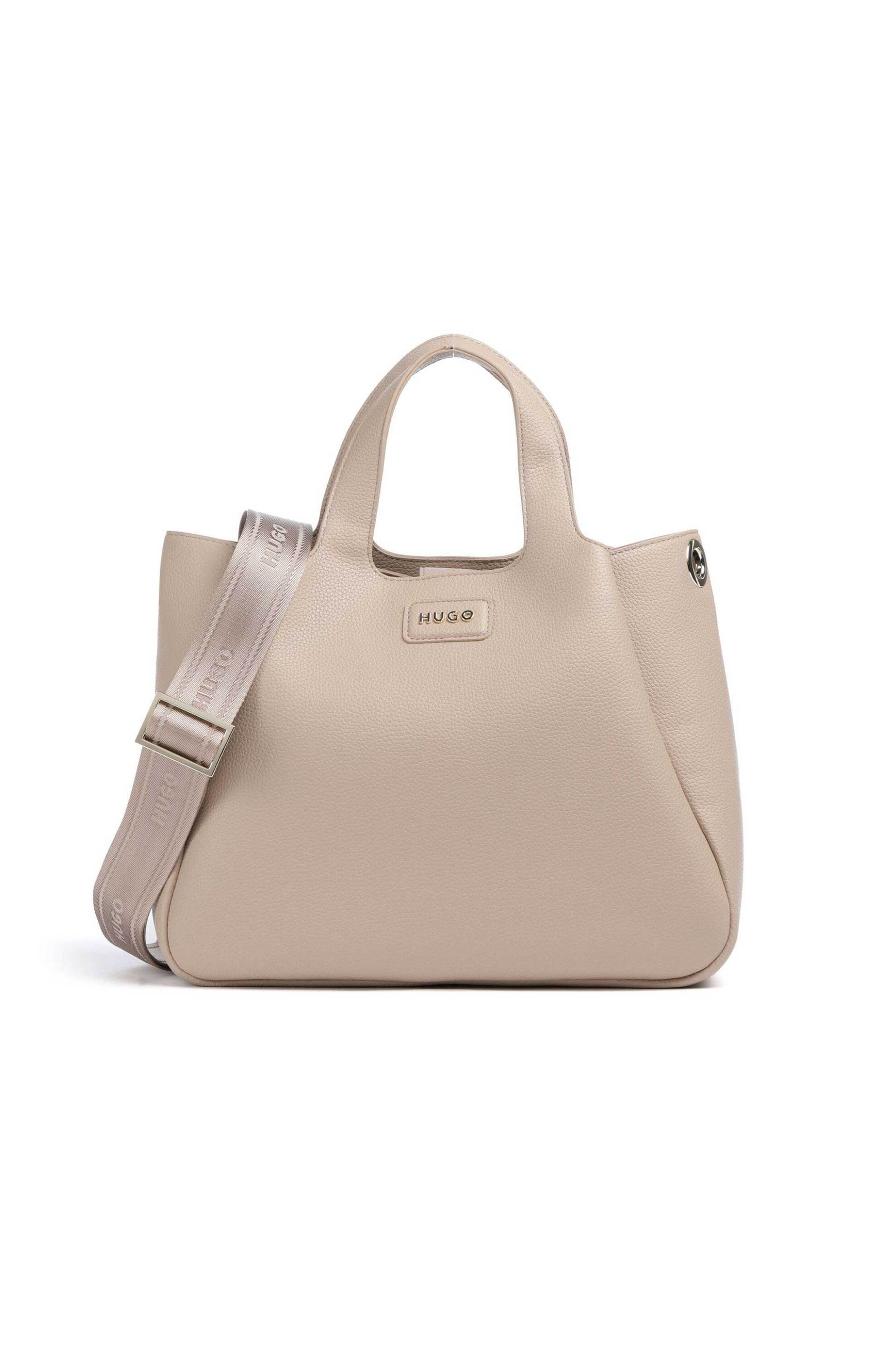 Hugo Boss γυναικεία τσάντα χειρός με μεταλλικό λογότυπο "Orin" - 50557864 Μπεζ