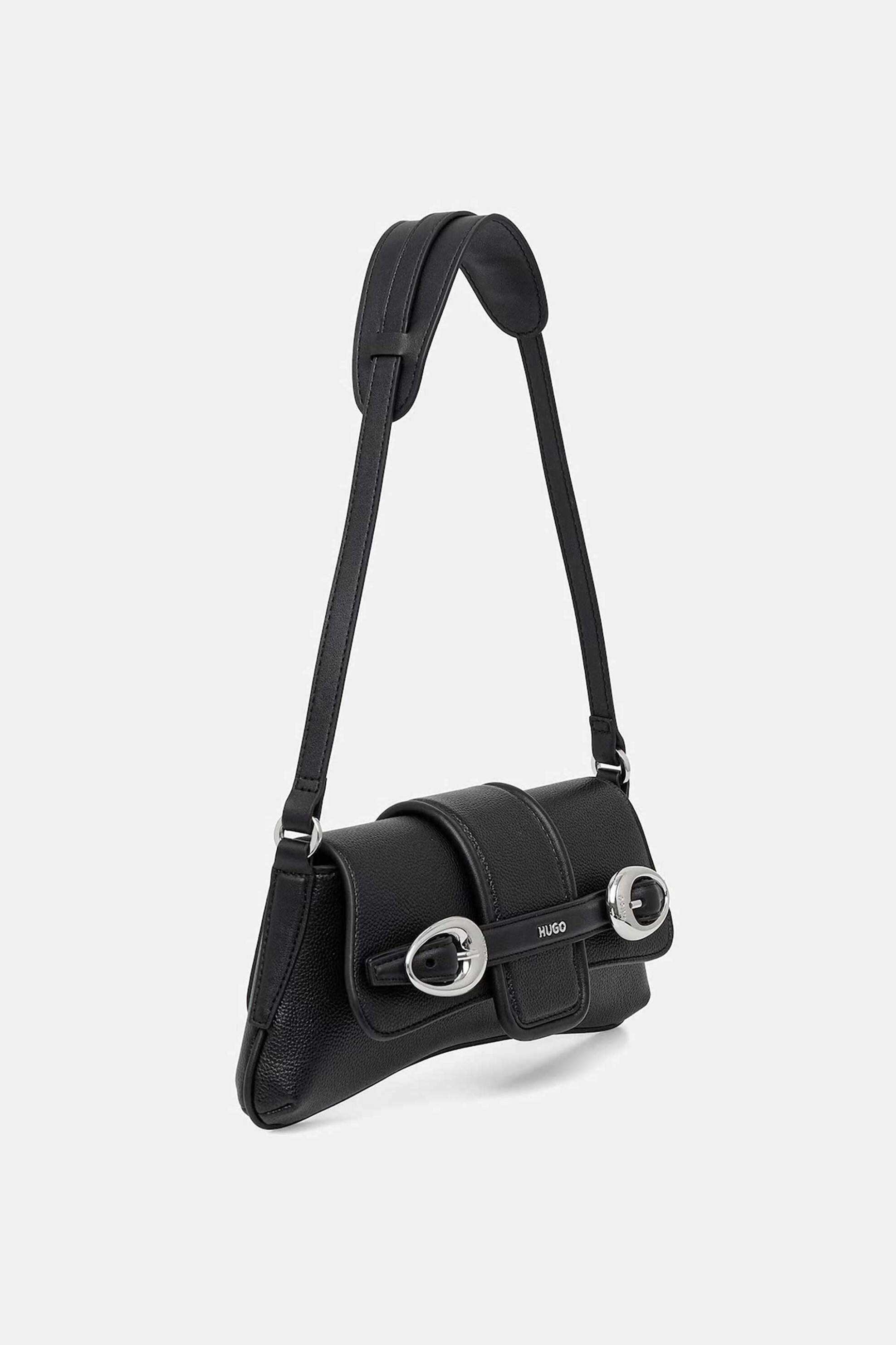 HUGO Hugo Boss γυναικεία τσάντα ώμου με μεταλλικό λογότυπο "Jaina" - 50558284 Μαύρο - 2