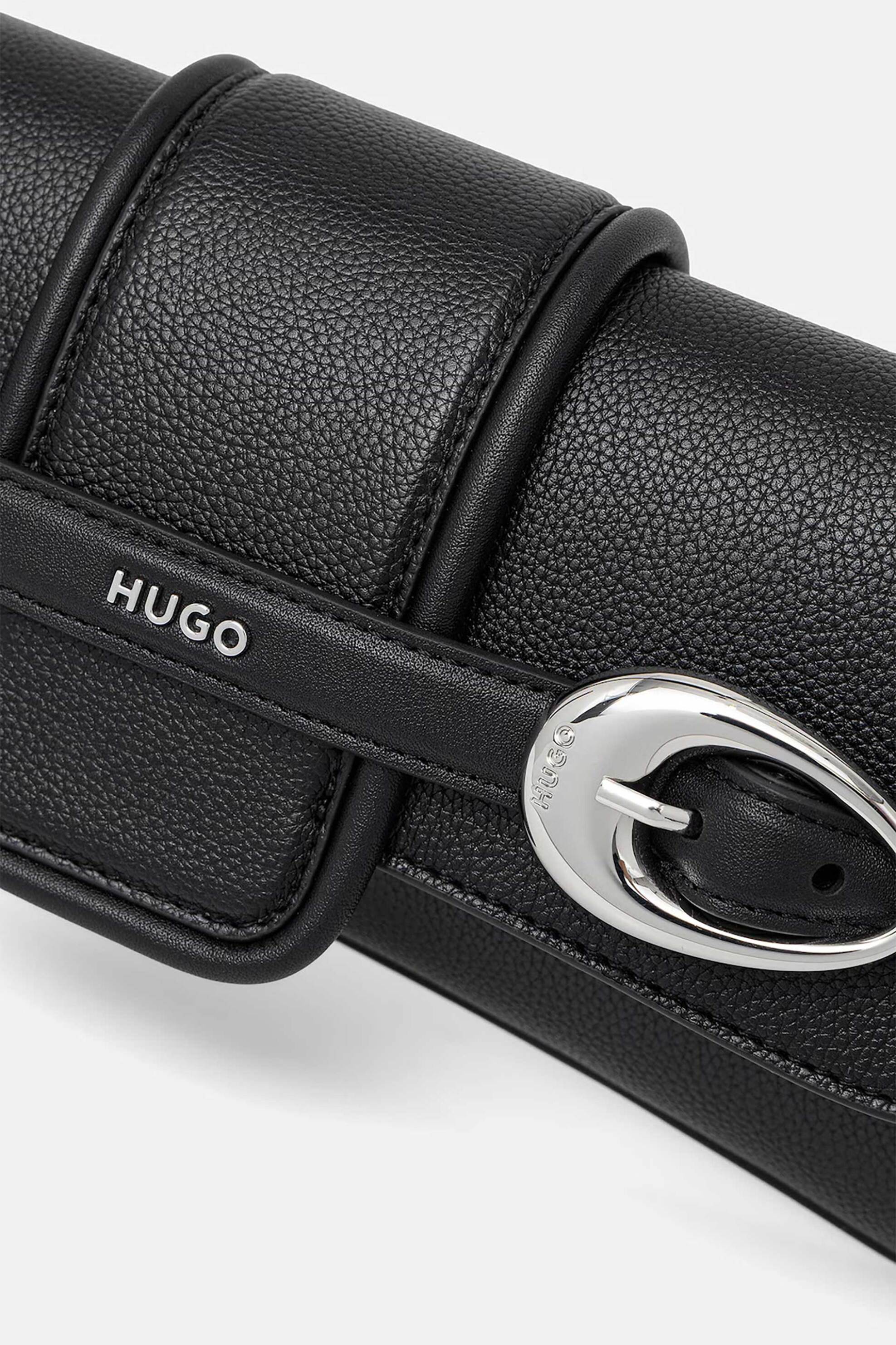 HUGO Hugo Boss γυναικεία τσάντα ώμου με μεταλλικό λογότυπο "Jaina" - 50558284 Μαύρο - 4