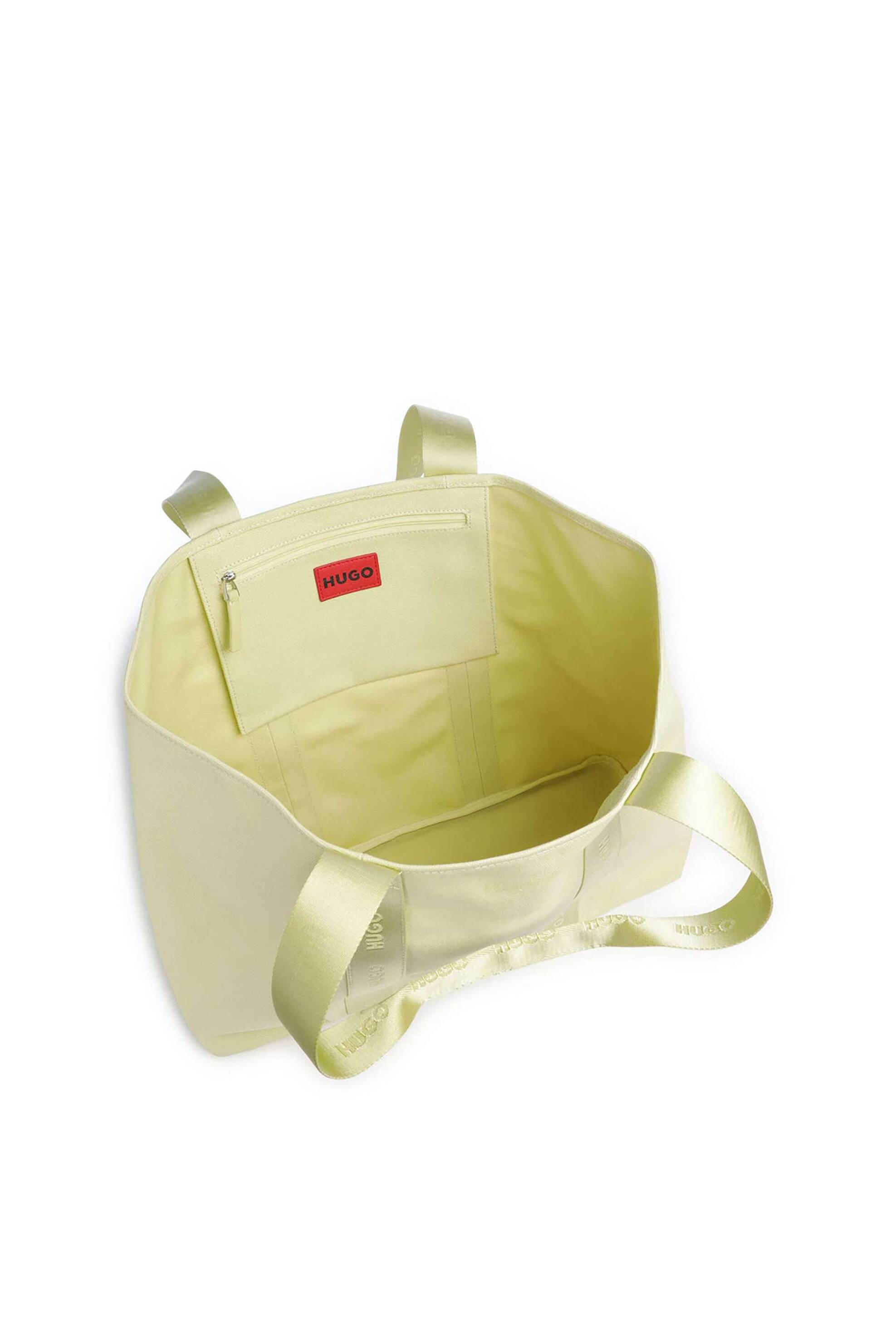 Hugo Boss Γυναικεία Τσάντα Tote με Λογότυπο Becky - 50563013 Κίτρινο Pastel