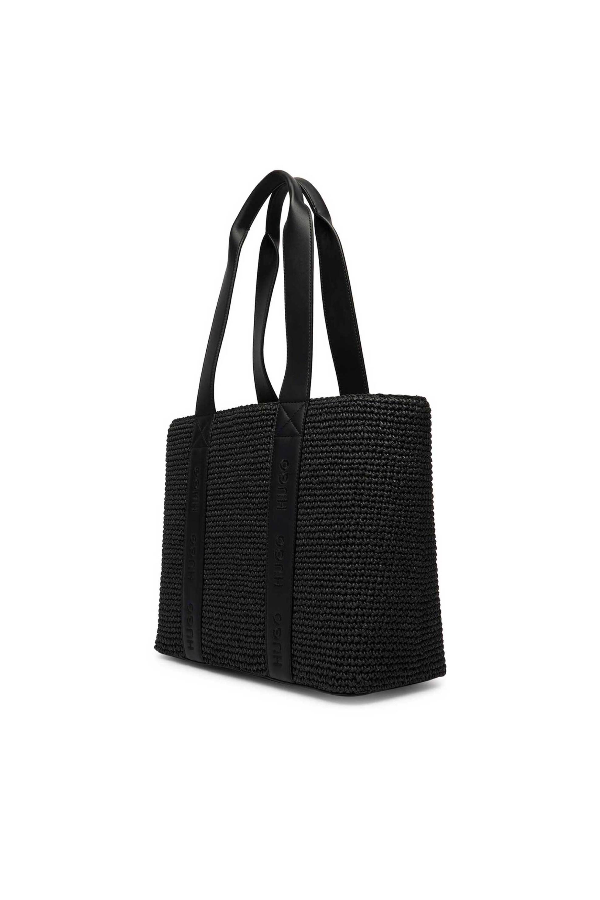 Hugo Boss γυναικεία ψάθινη τσάντα tote με λογότυπο 