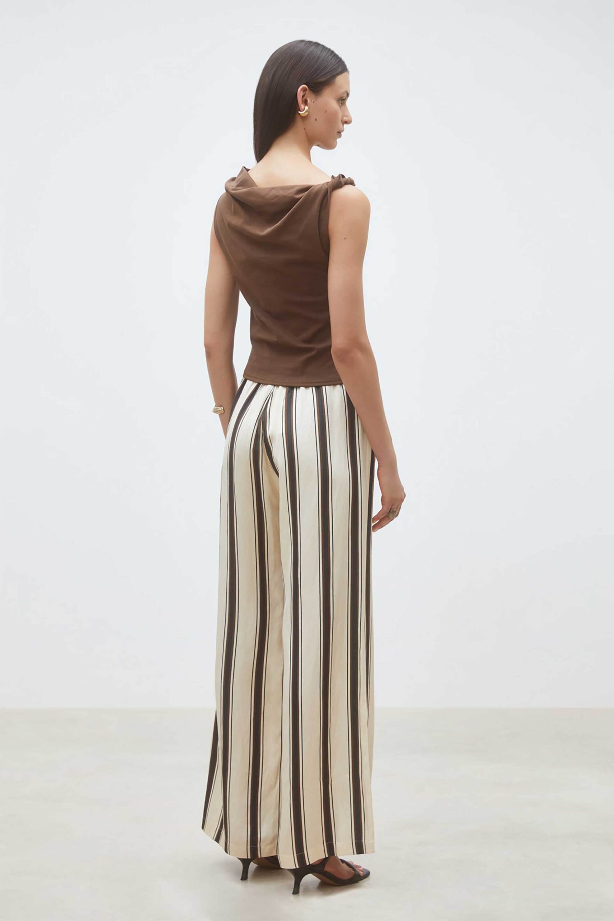 Suncoo Paris γυναικείο τοπ αμάνικο "Migili" - C08309E26 Καφέ φωτογραφία