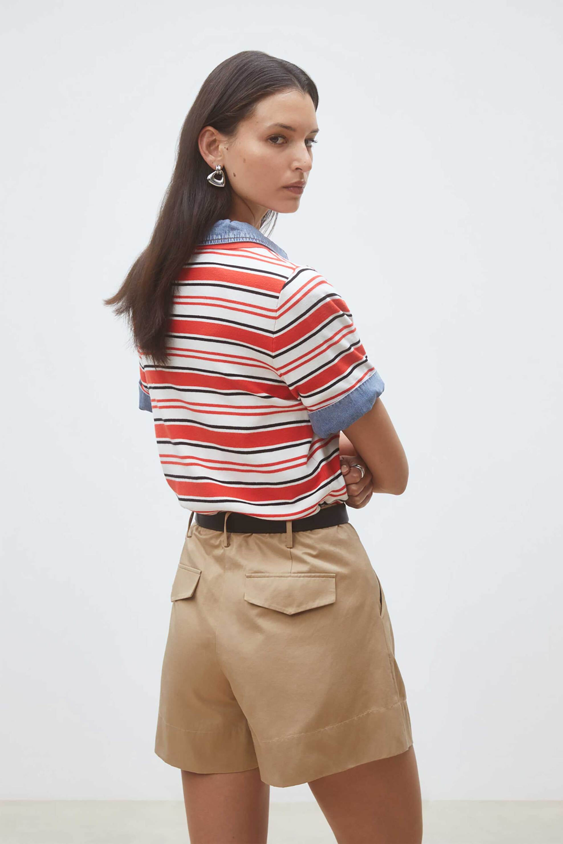 SUNCOO PARIS Suncoo Paris γυναικείο σορτς με πιέτες "Basil" - C06349E26 Καμηλό - 3