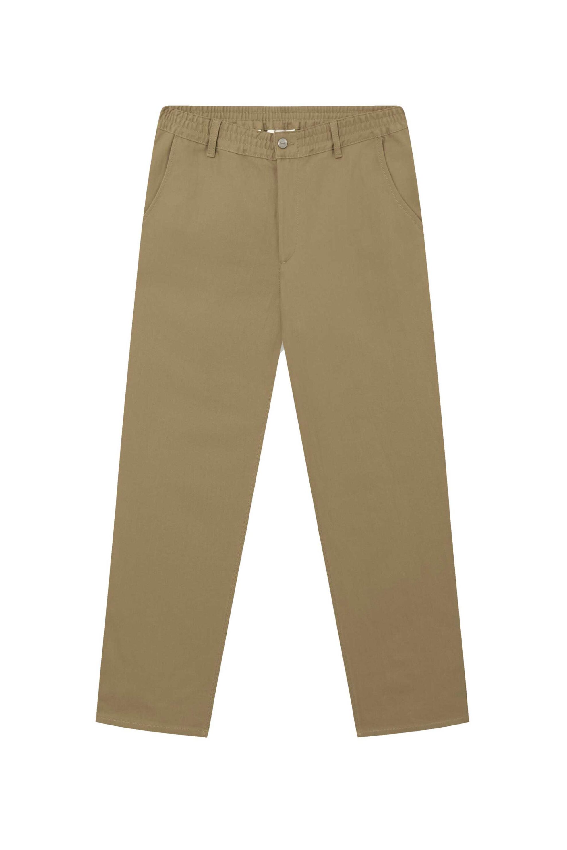 FORÉT Forét ανδρικό παντελόνι με herringbone pattern και λογότυπο Regular Fit "Clay" - F1054 Μπεζ