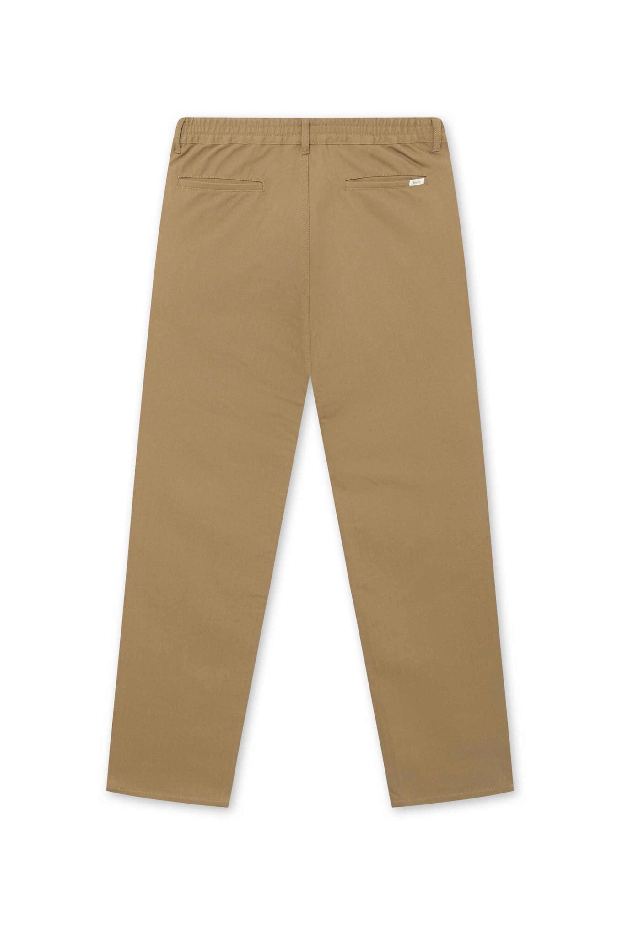 Forét ανδρικό παντελόνι με herringbone pattern και λογότυπο Regular Fit "Clay" - F1054 Μπεζ φωτογραφία