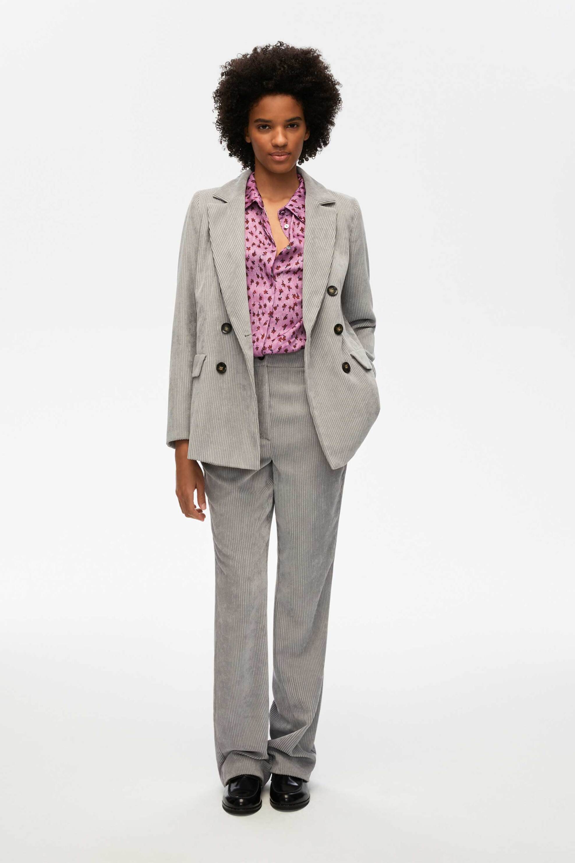 iBlues γυναικείο σακάκι κοτλέ "Calais" - 2527046022200 Γκρι φωτογραφία