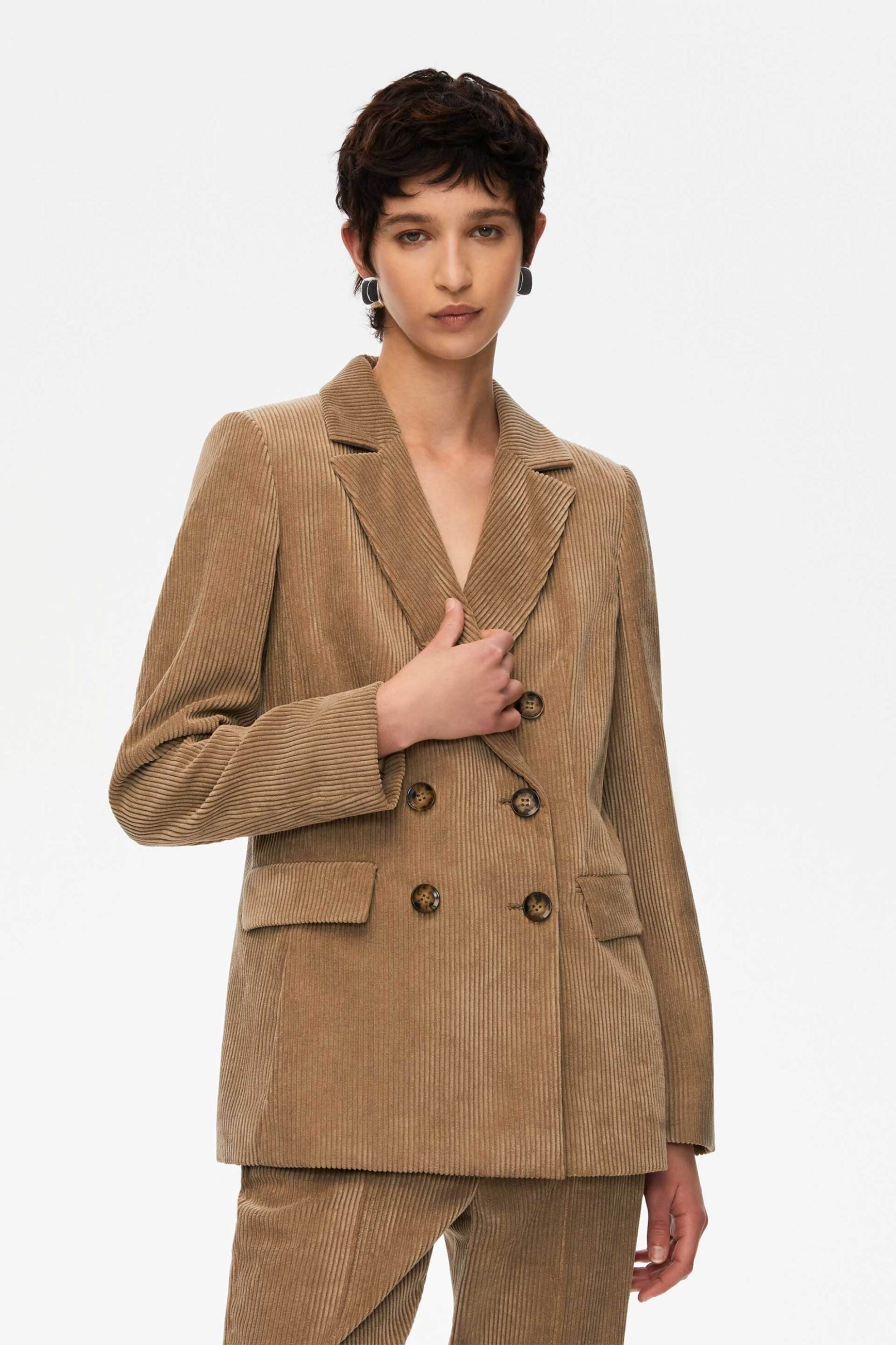 iBlues γυναικείο σακάκι κοτλέ "Calais" - 2527046022200 Ταμπά