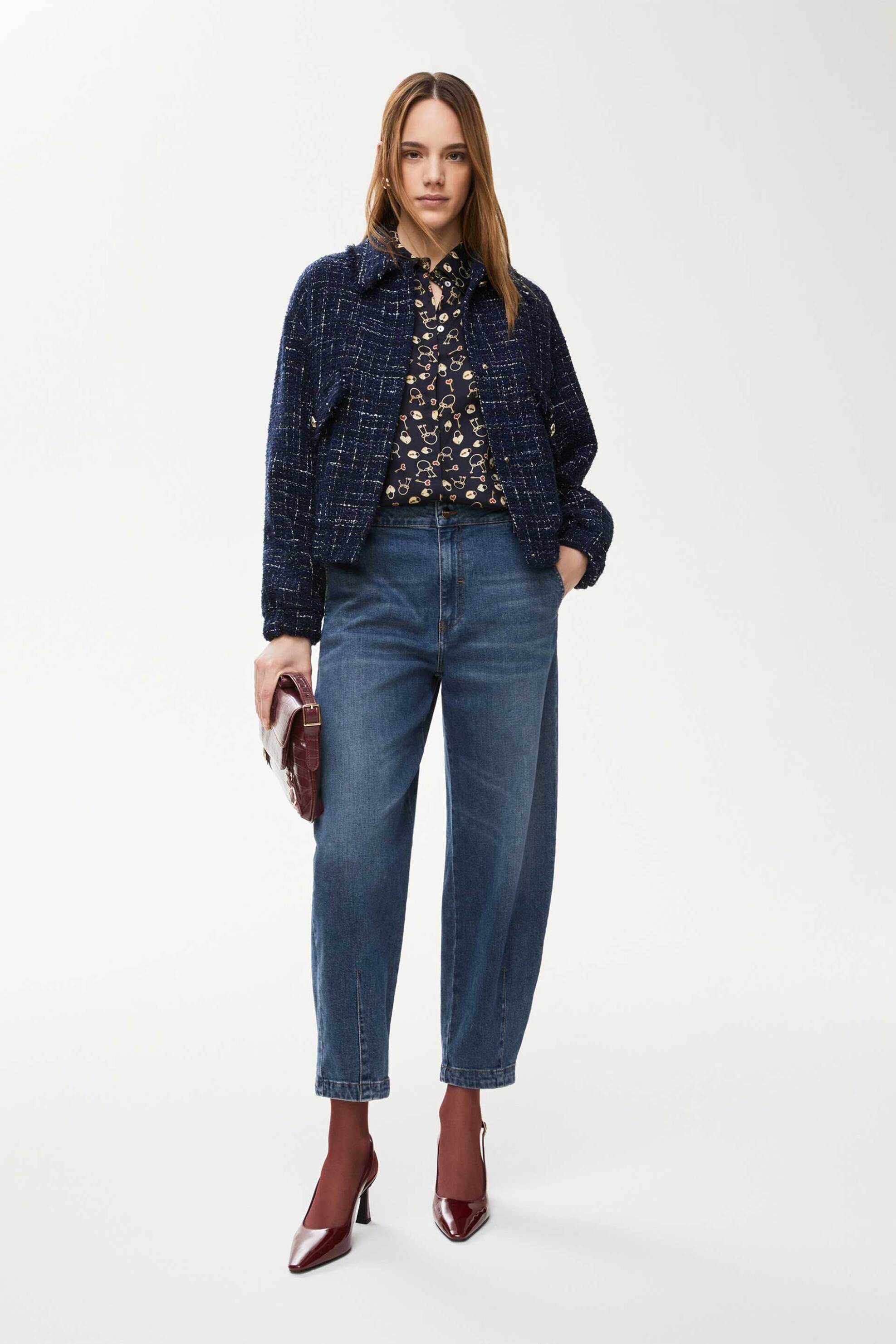 iBlues γυναικείο jacket tweed "Cile" - 2527046071200 Μπλε Σκούρο φωτογραφία