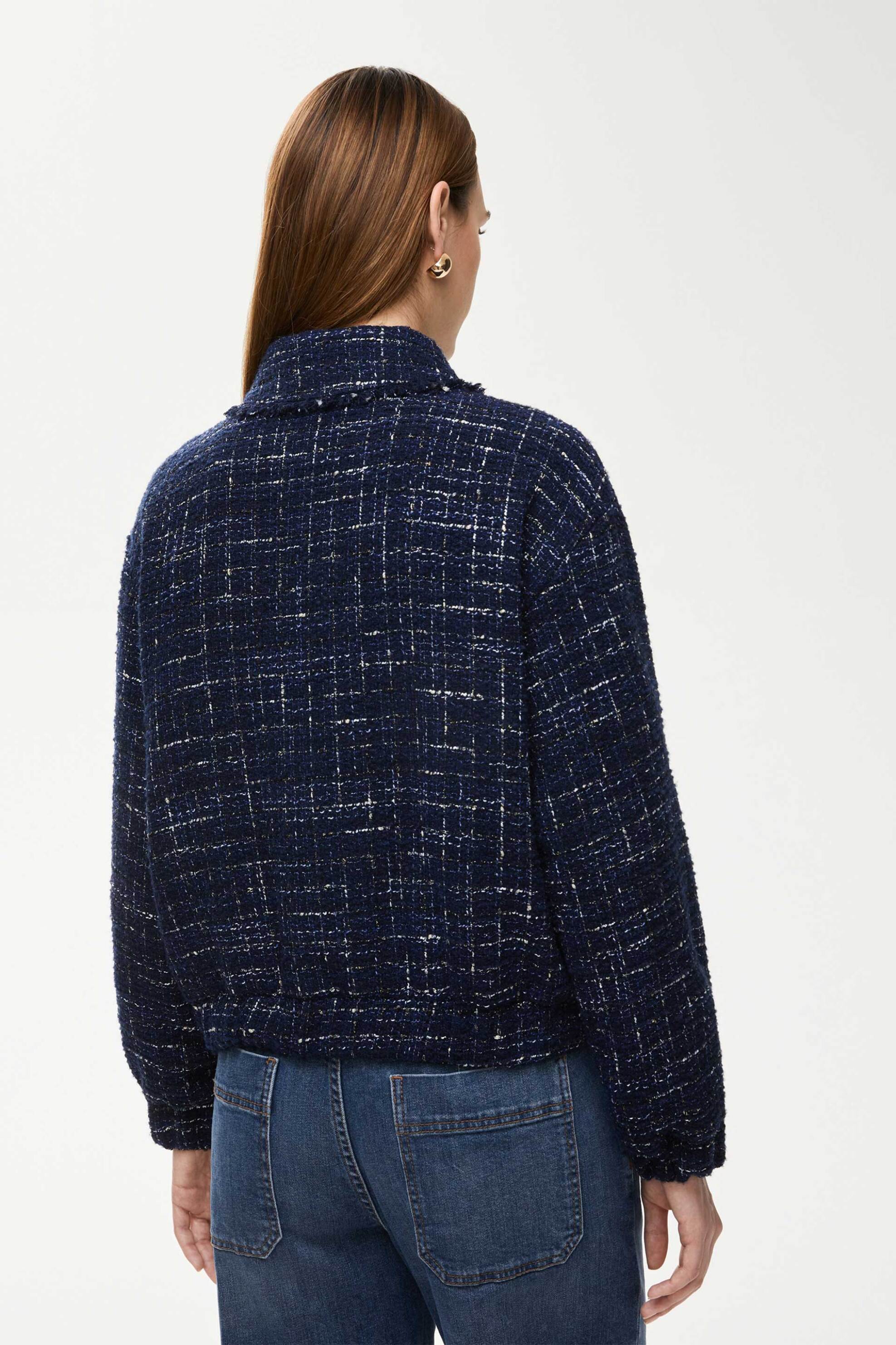 iBlues γυναικείο jacket tweed "Cile" - 2527046071200 Μπλε Σκούρο φωτογραφία