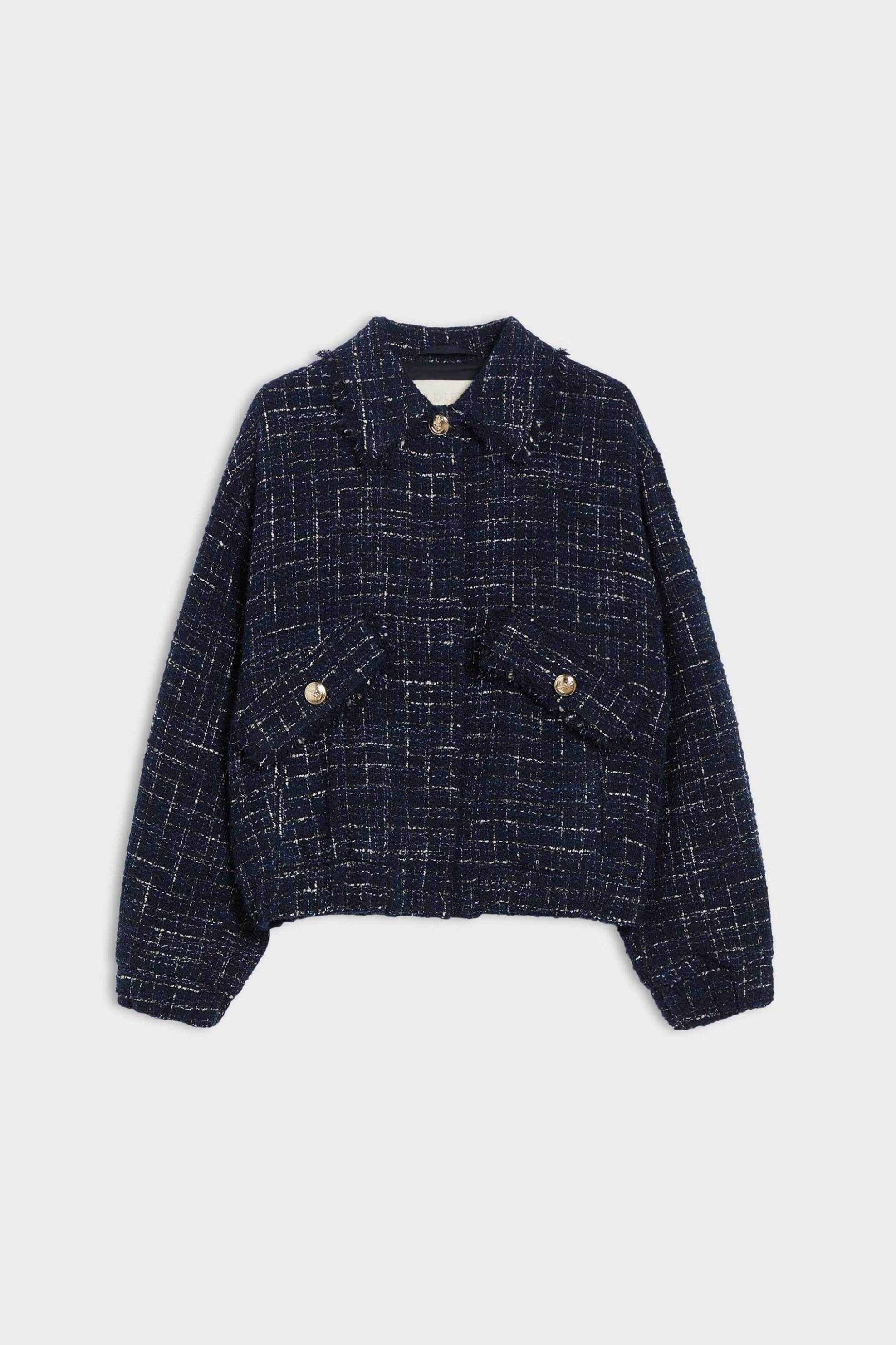 iBlues γυναικείο jacket tweed "Cile" - 2527046071200 Μπλε Σκούρο φωτογραφία